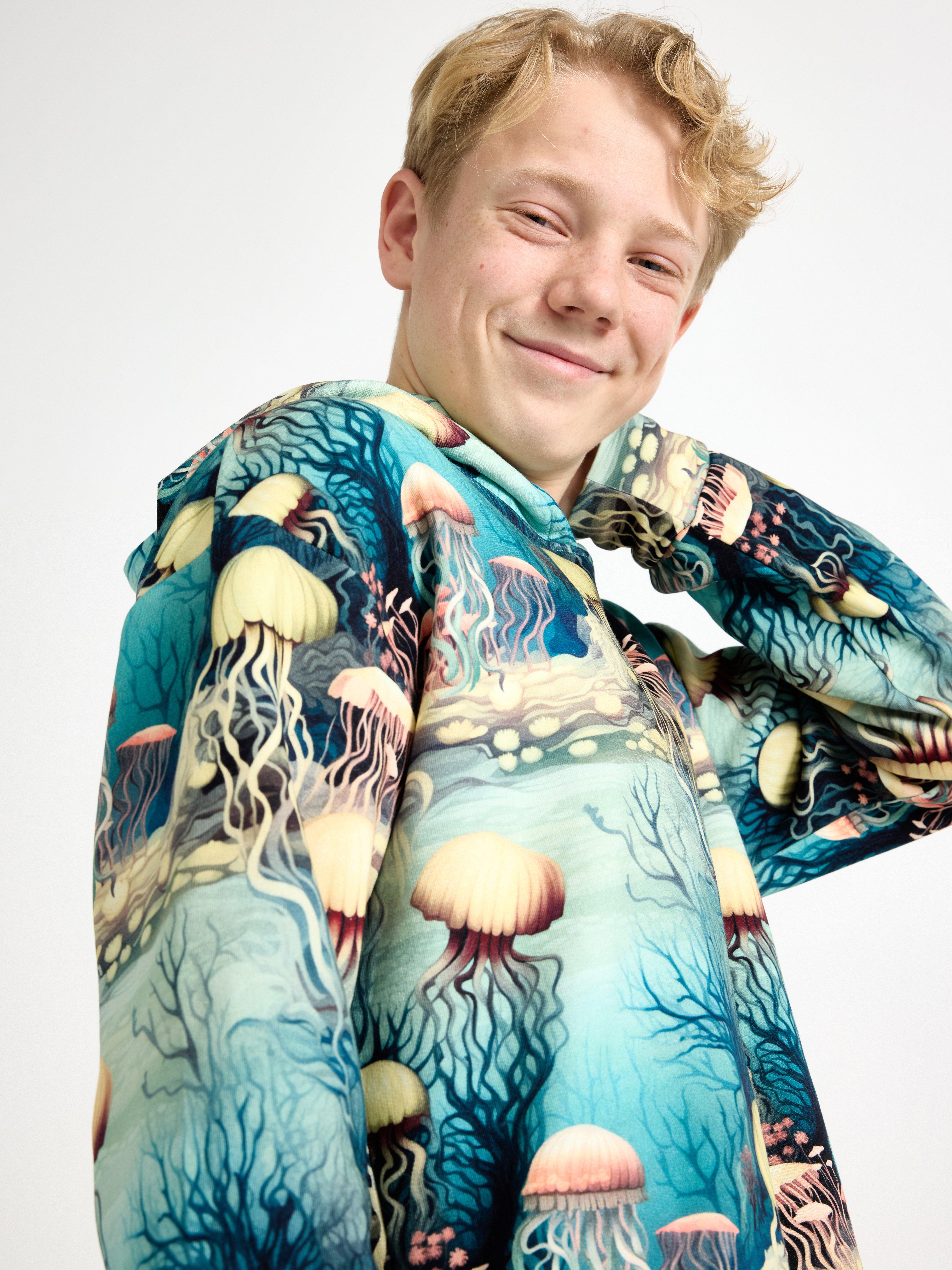 Mikina s kapucňou - Deti - Zelená