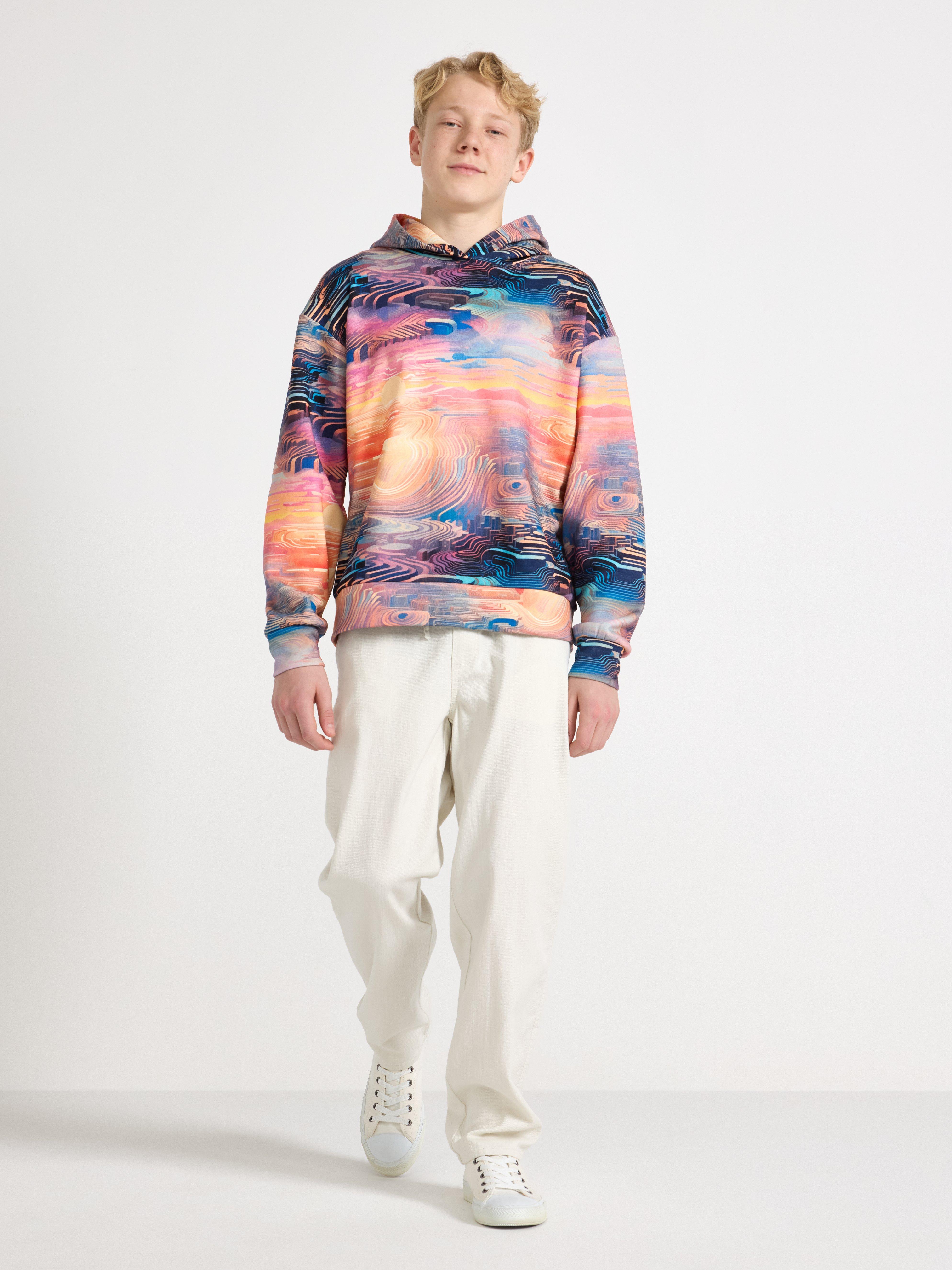 Sweatshirt med hætte - Børn - Lyserød