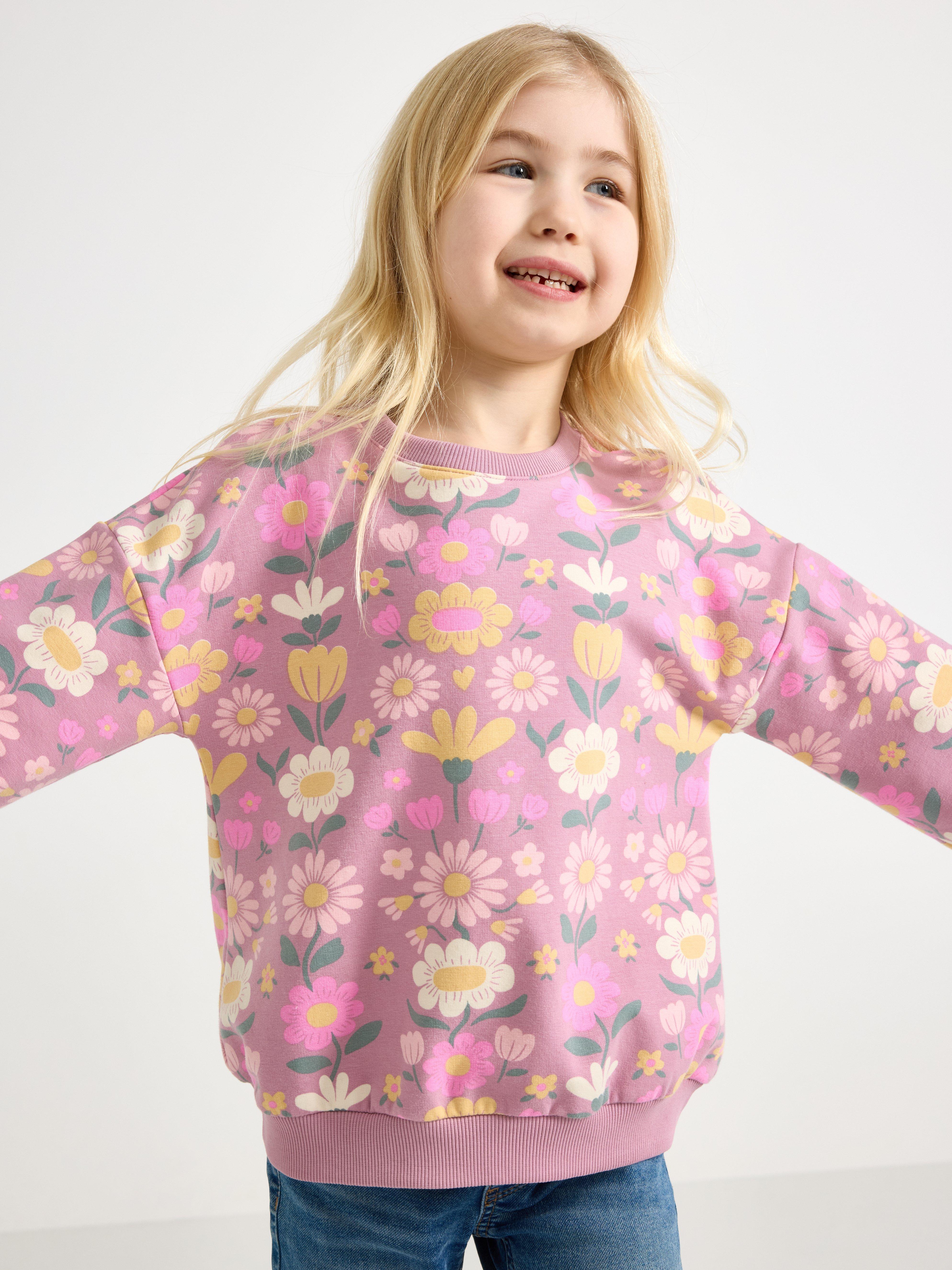 Sweatshirt - Barn - Lila