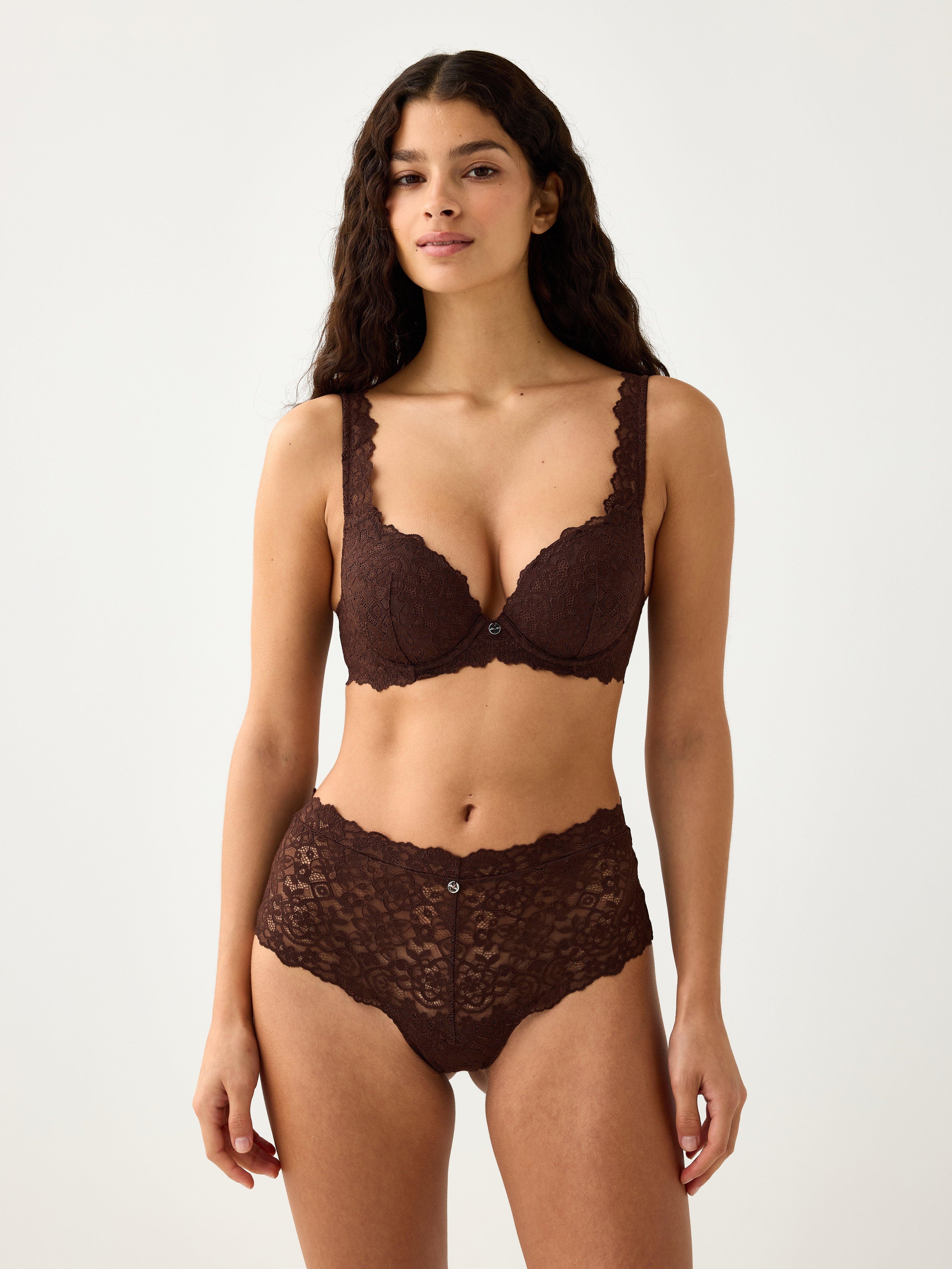 Push Up Bra - Lingerie - Brown