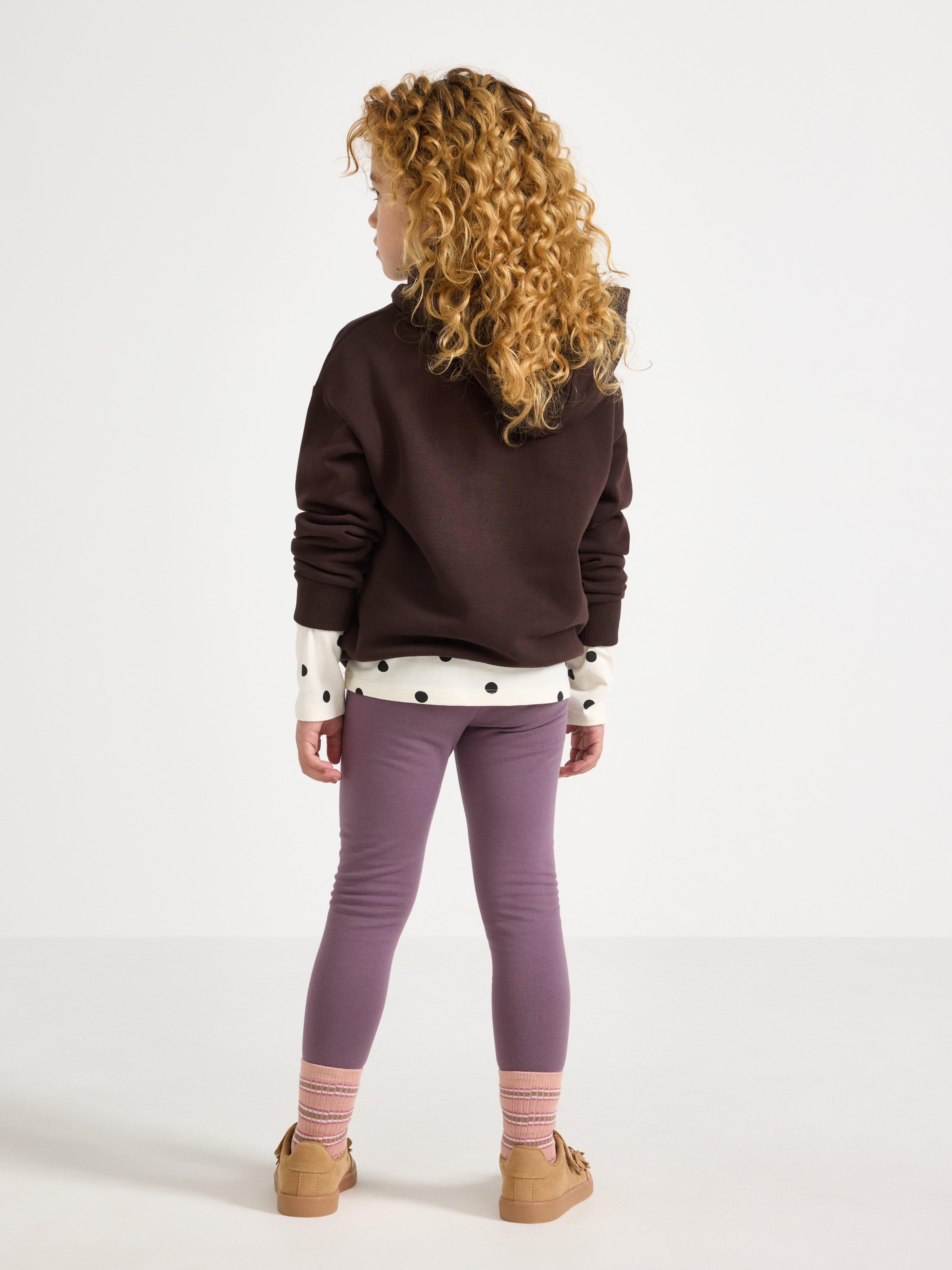 Leggings - Børn - Lilla