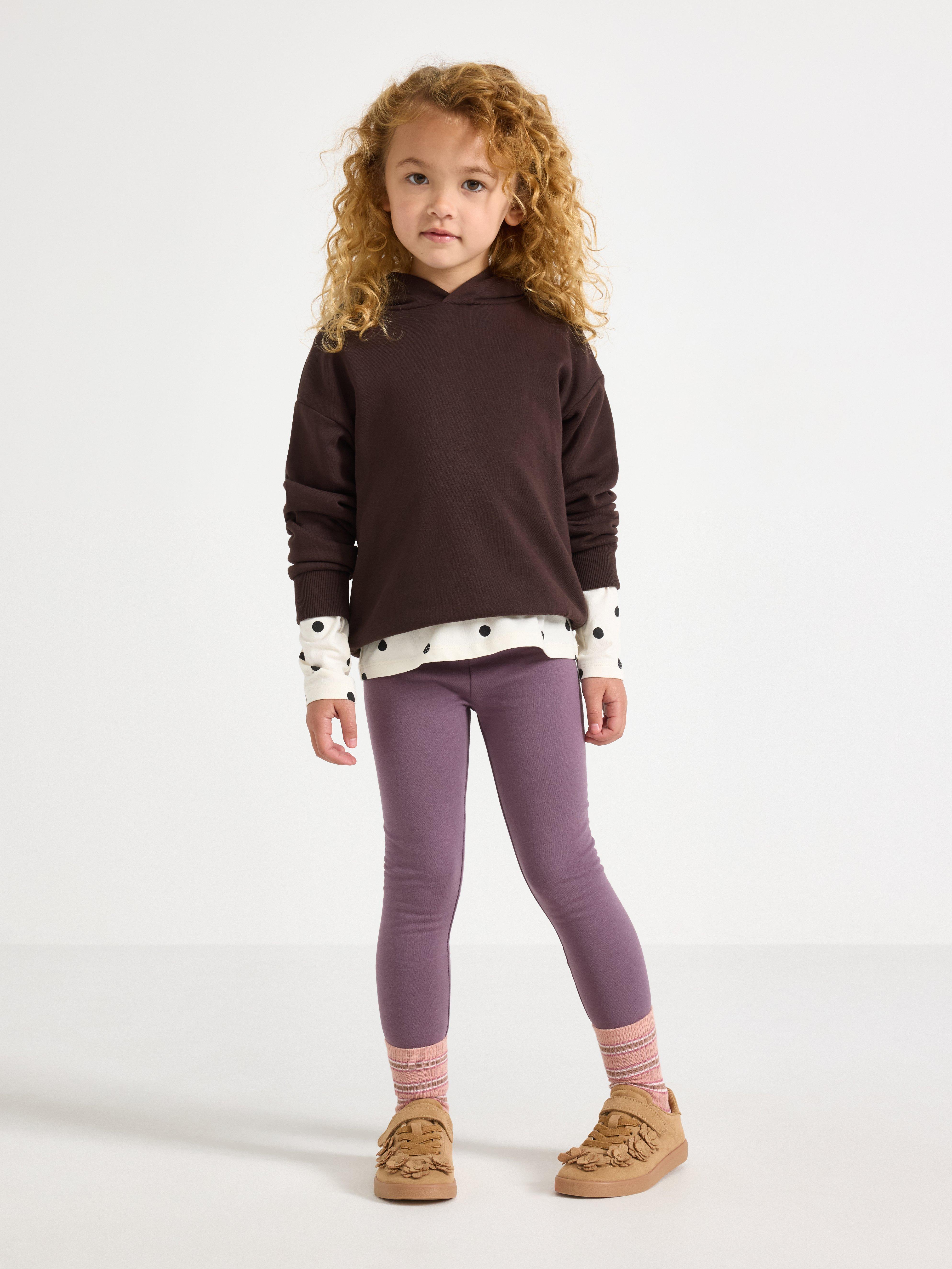 Leggings - Børn - Lilla