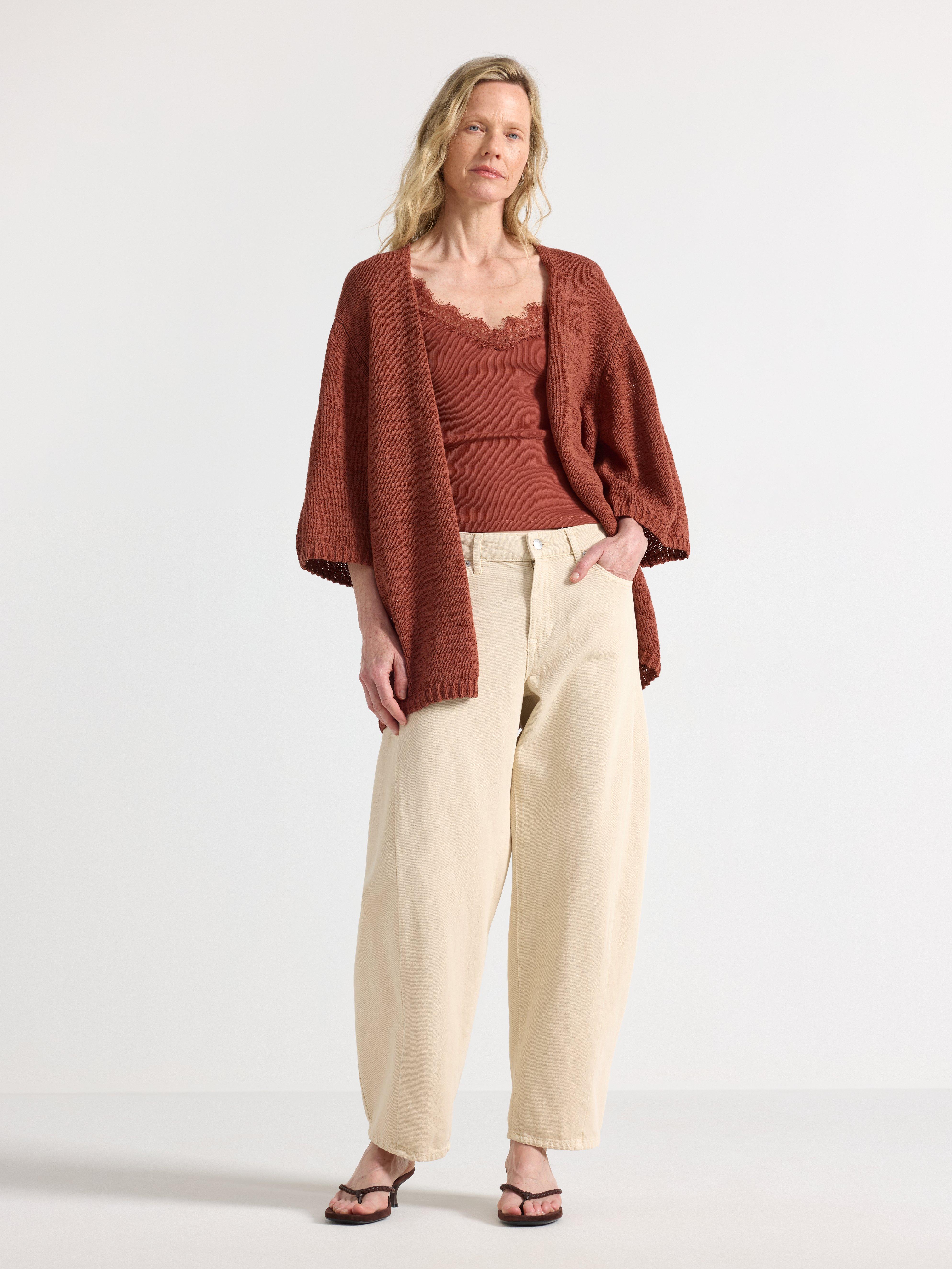 Cardigan - Dame - Brun