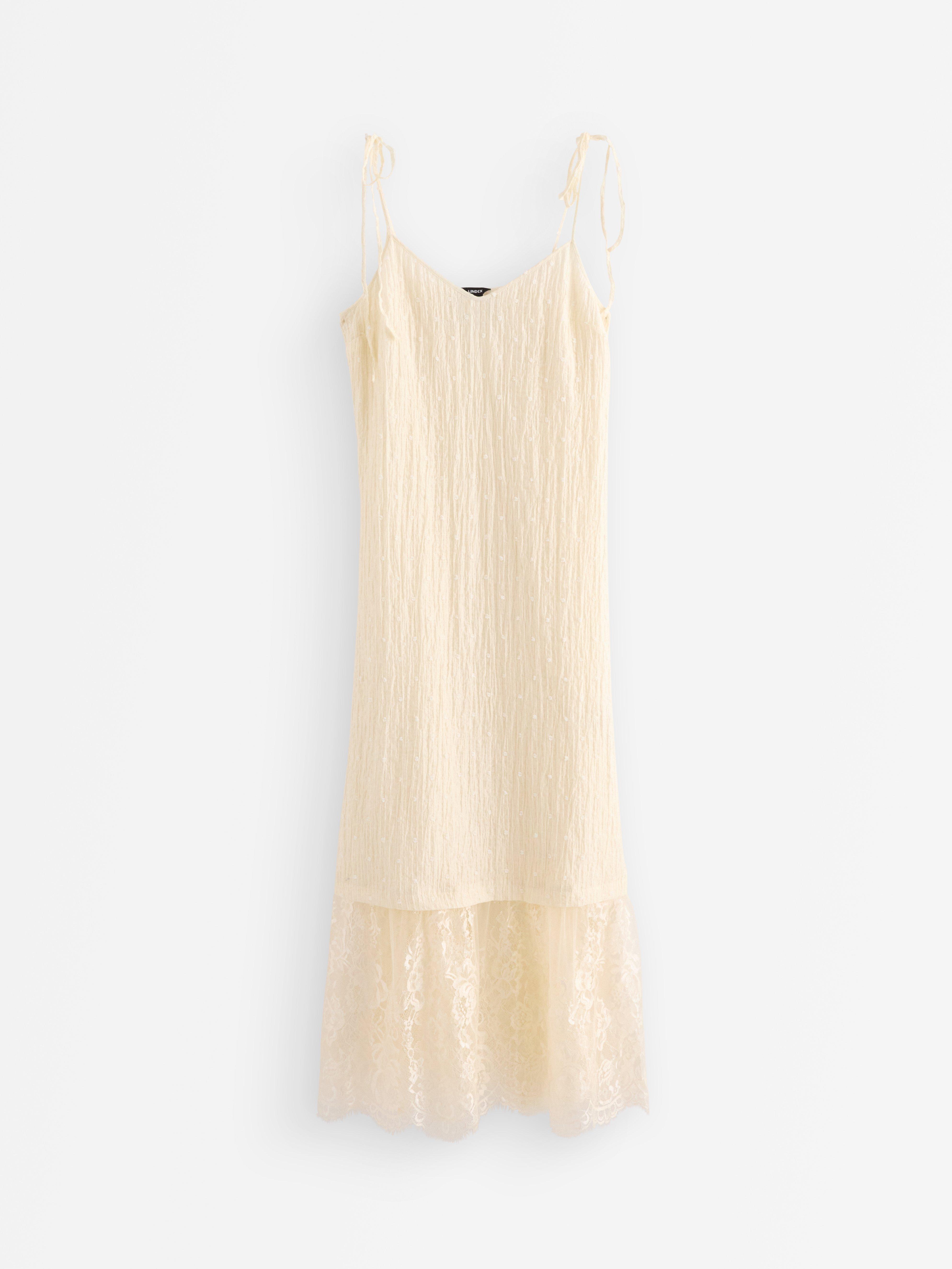 Slip dress -mekko - Naiset - Beige