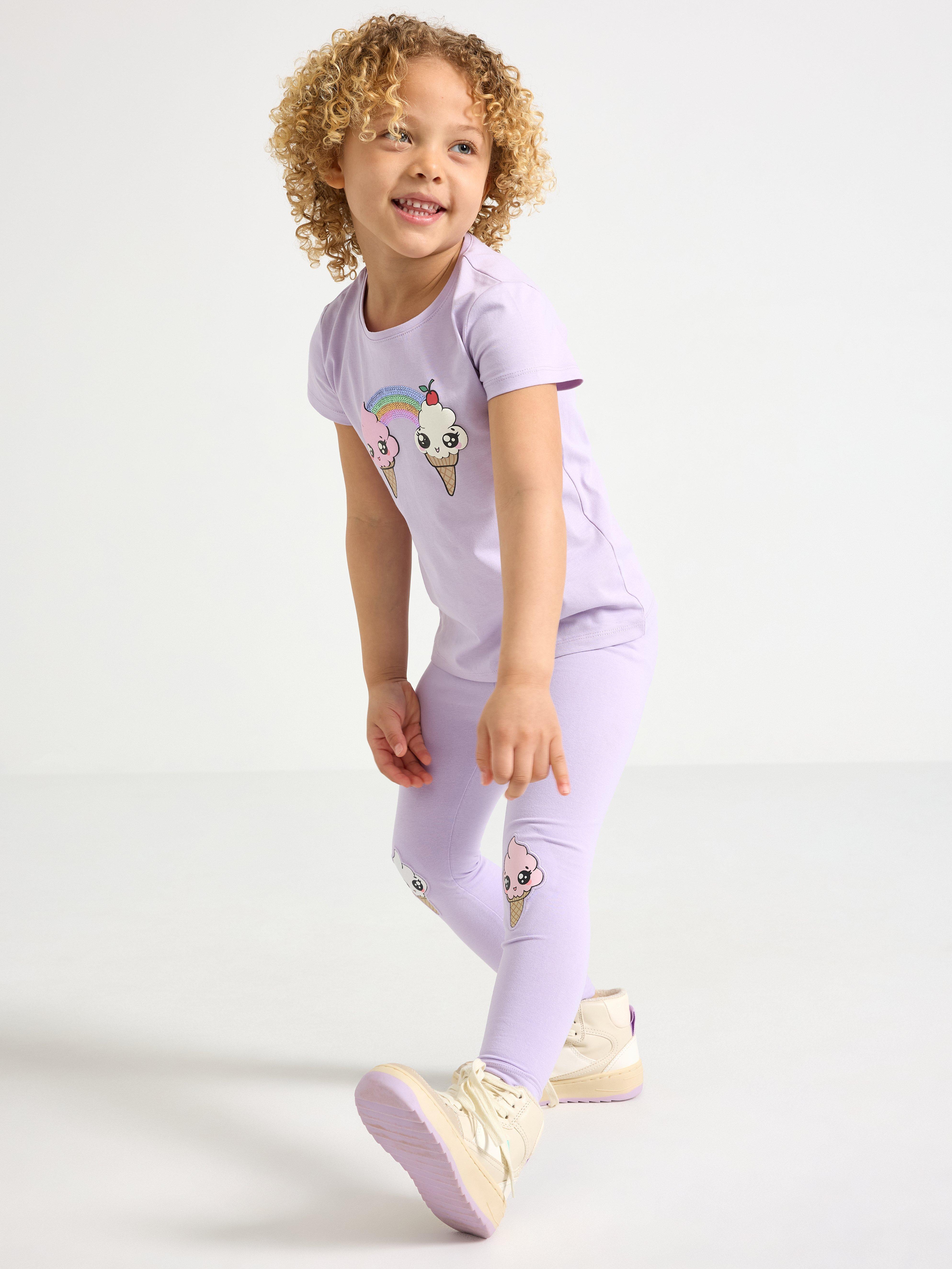 Leggings - Børn - Lilla