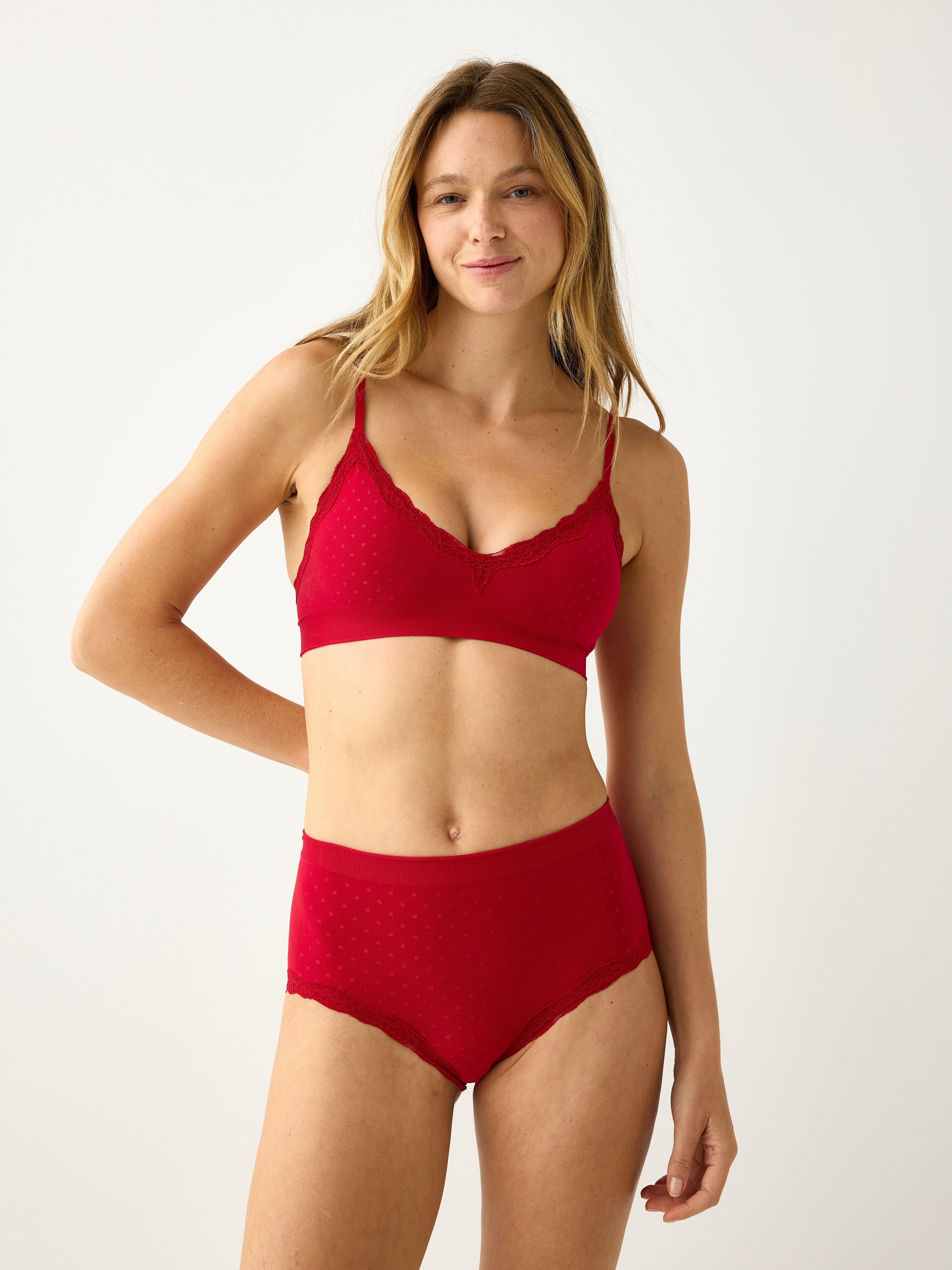 Soft Bra - Lingerie - Red