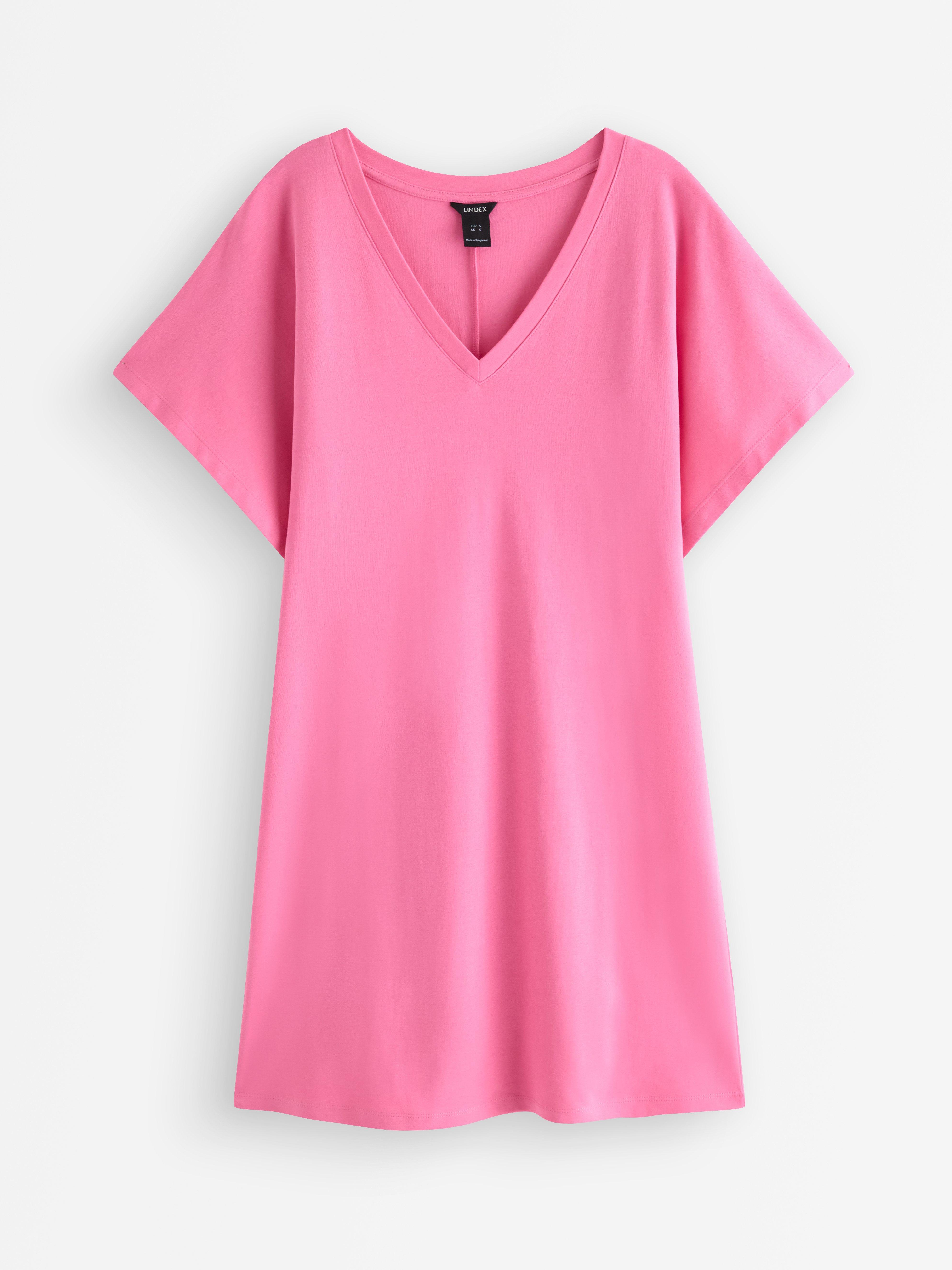T-shirt-klänning - Dam - Rosa