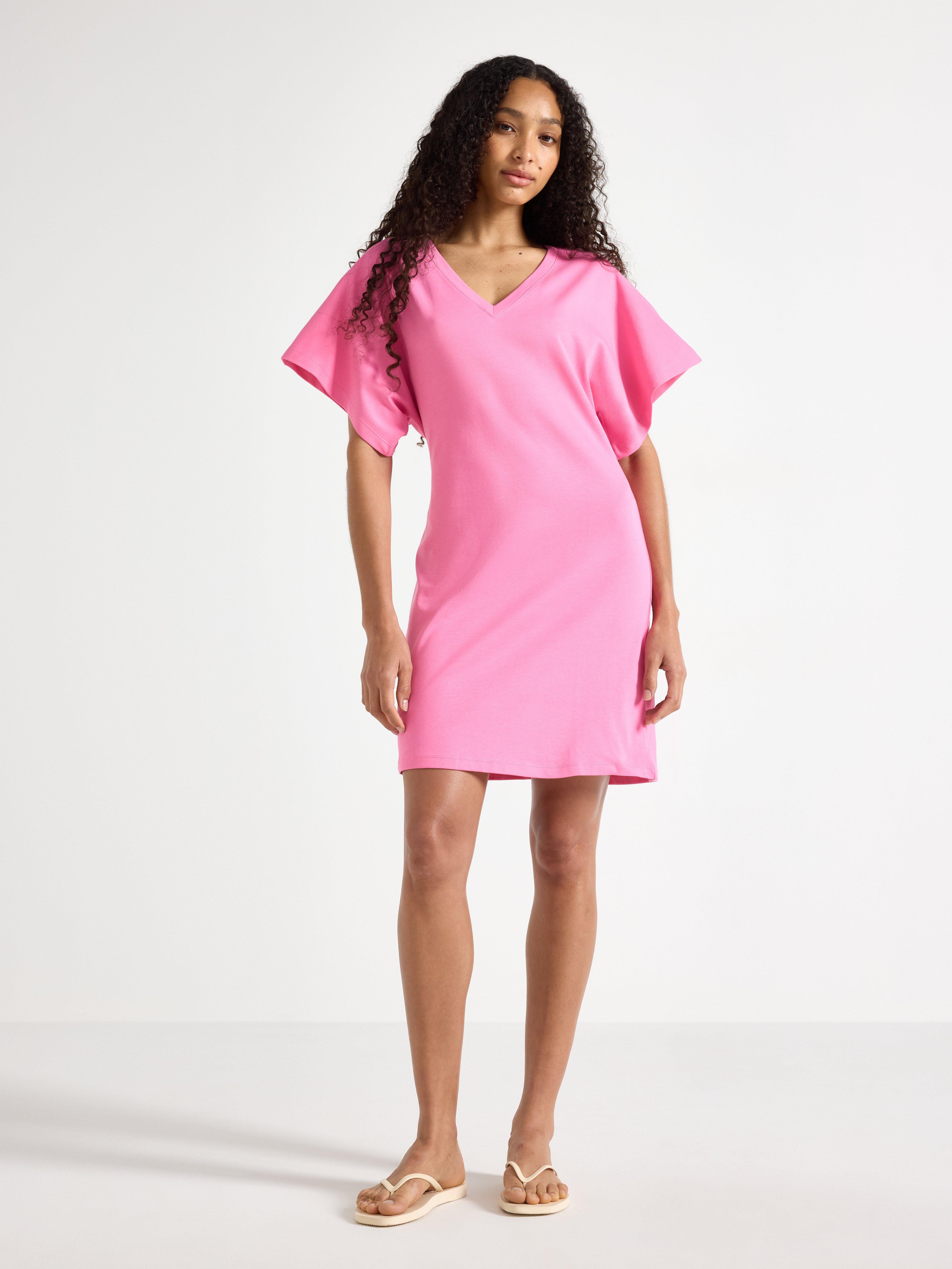 T-shirt-klänning - Dam - Rosa