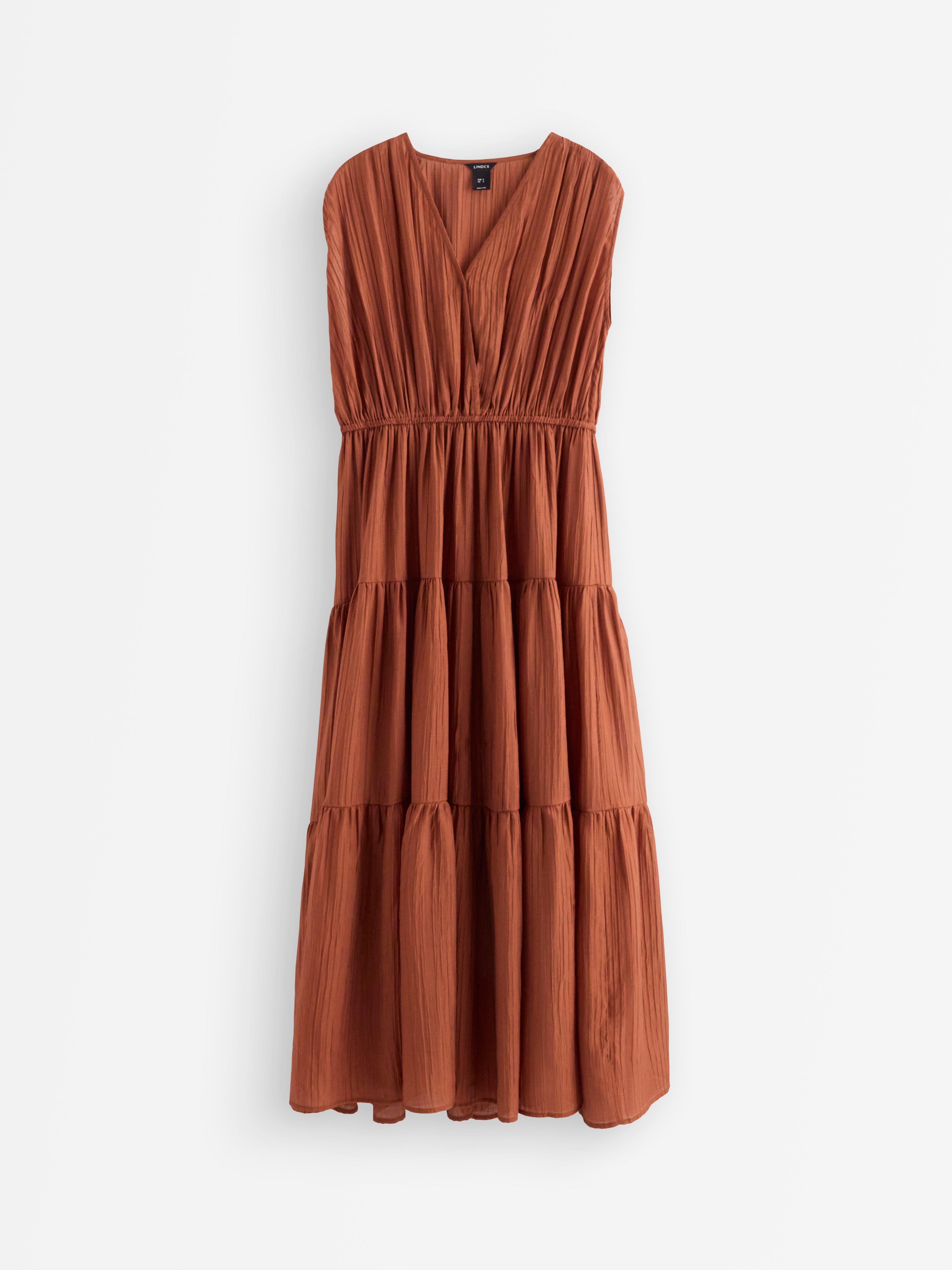 Slå-om-kjole - Dame - Orange