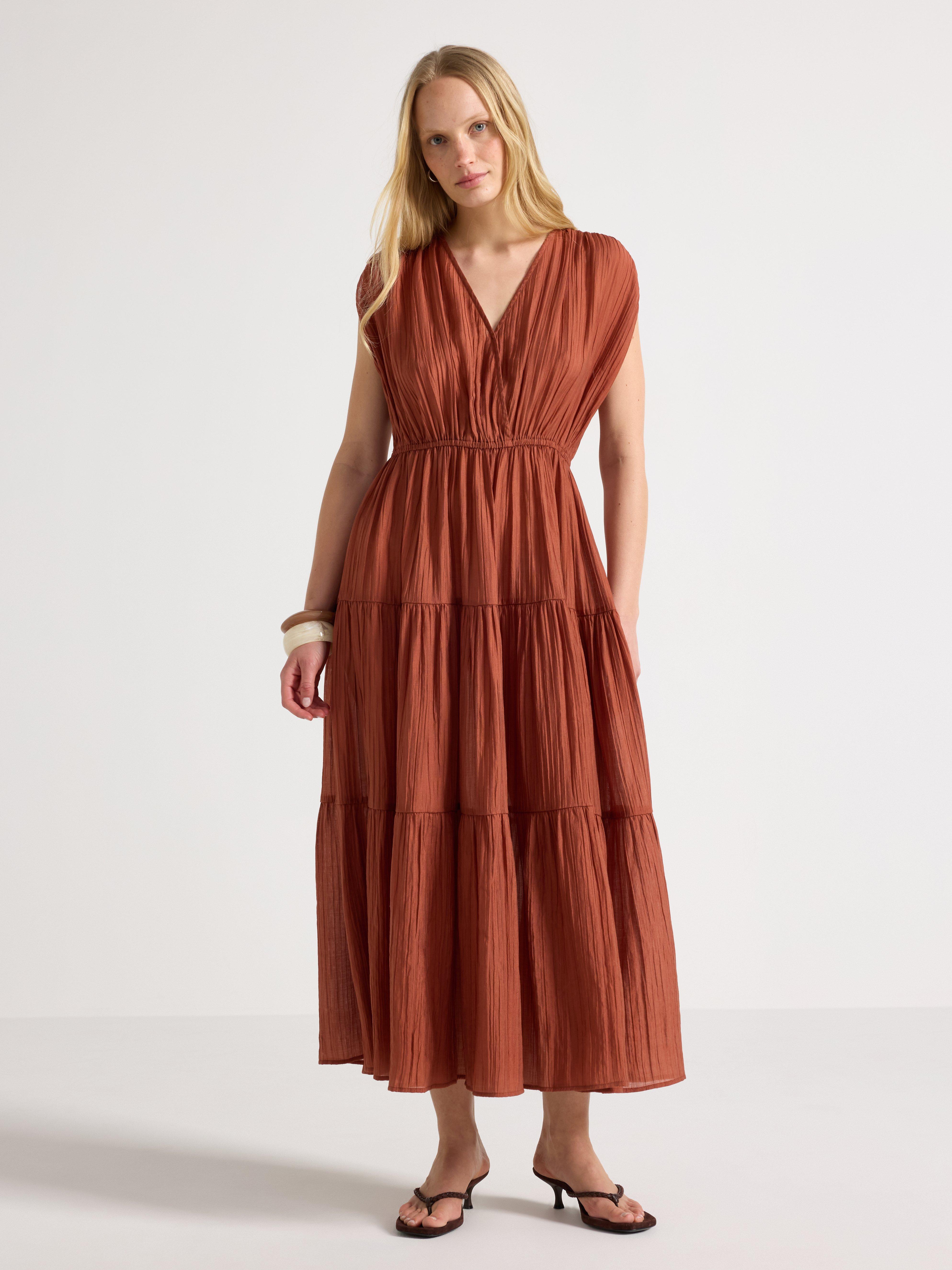 Wrap Dress - Womens Wear - Orange