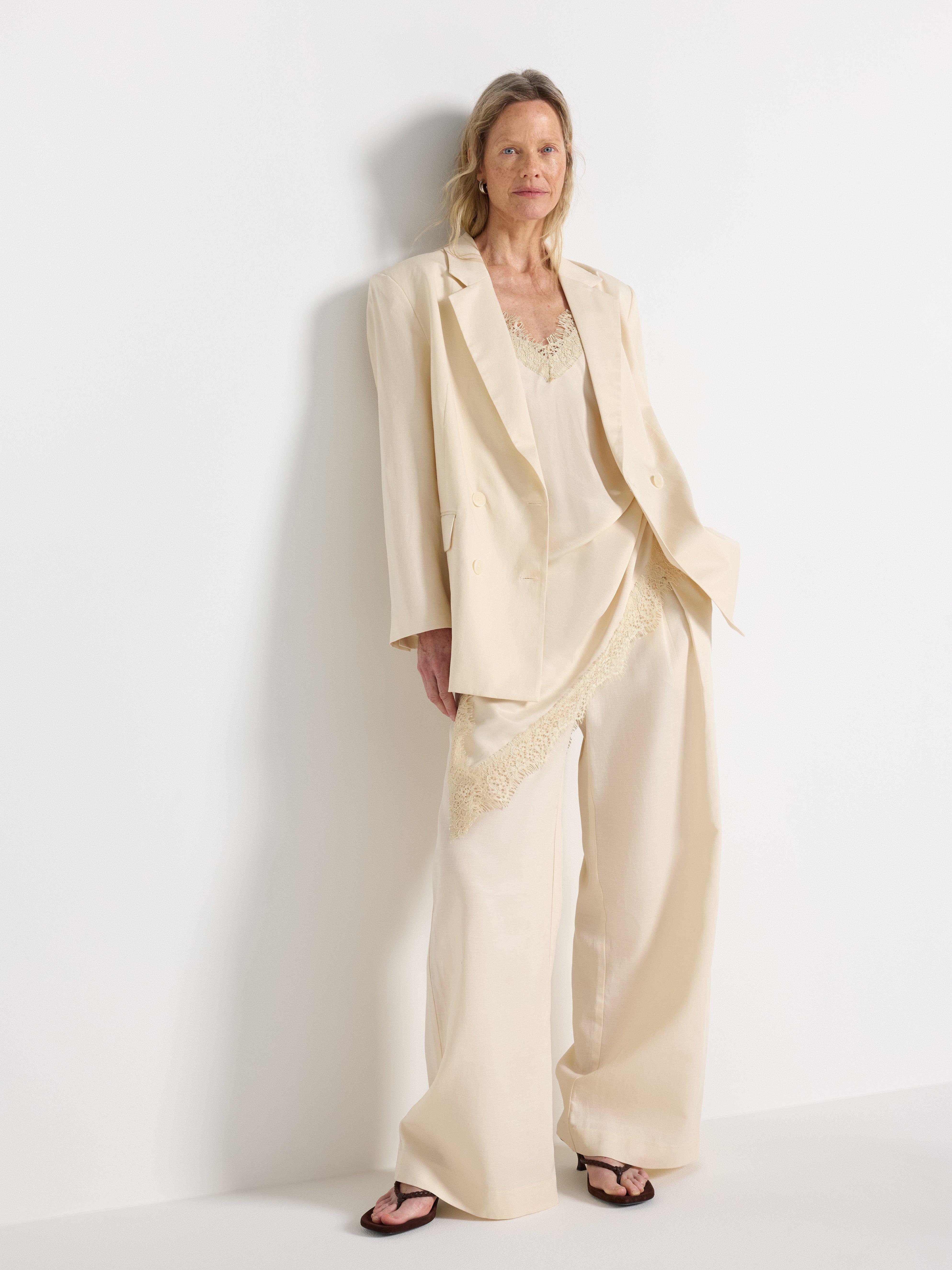 Bluse - Dame - Beige