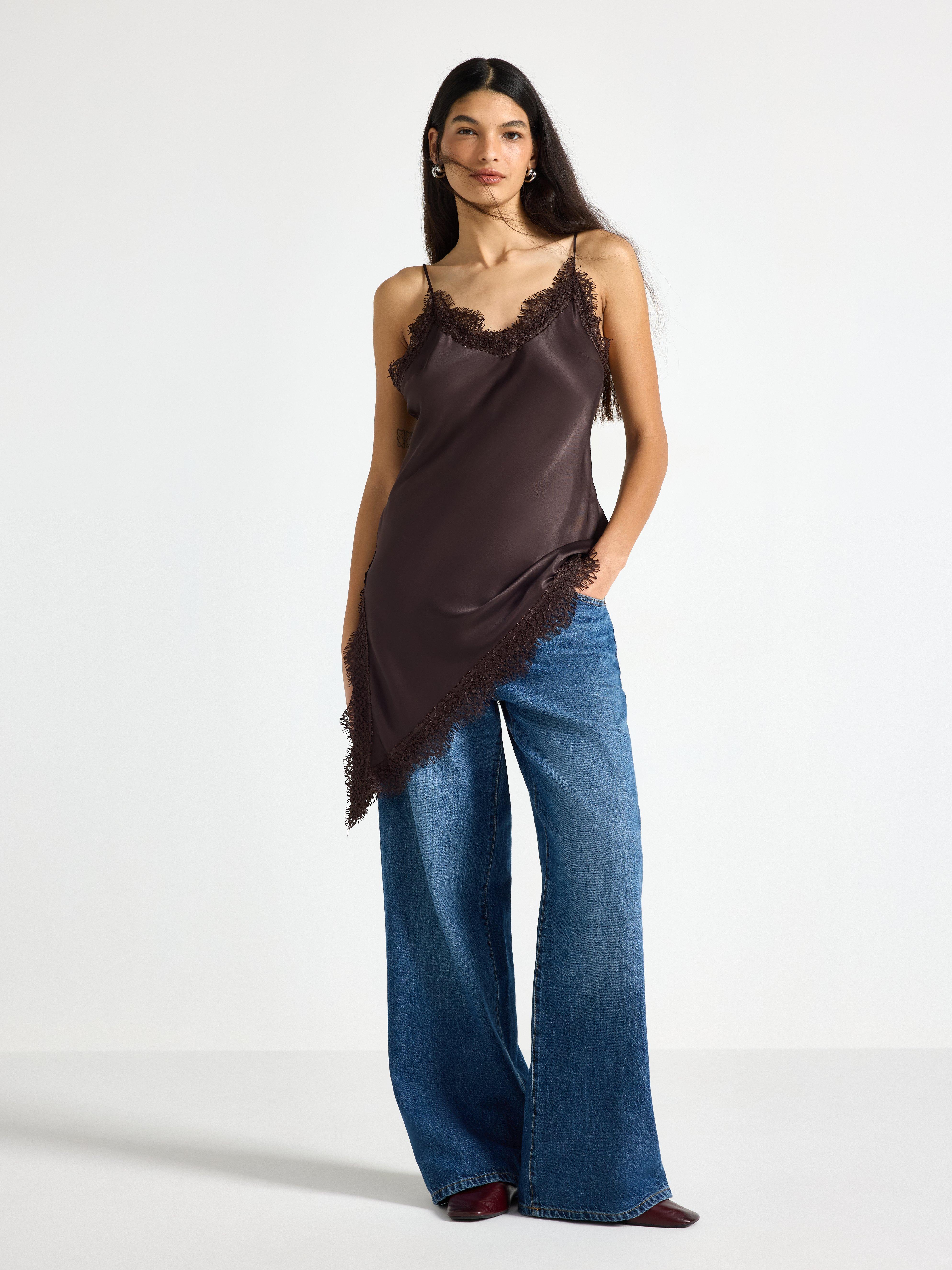 Bluse - Dame - Brun