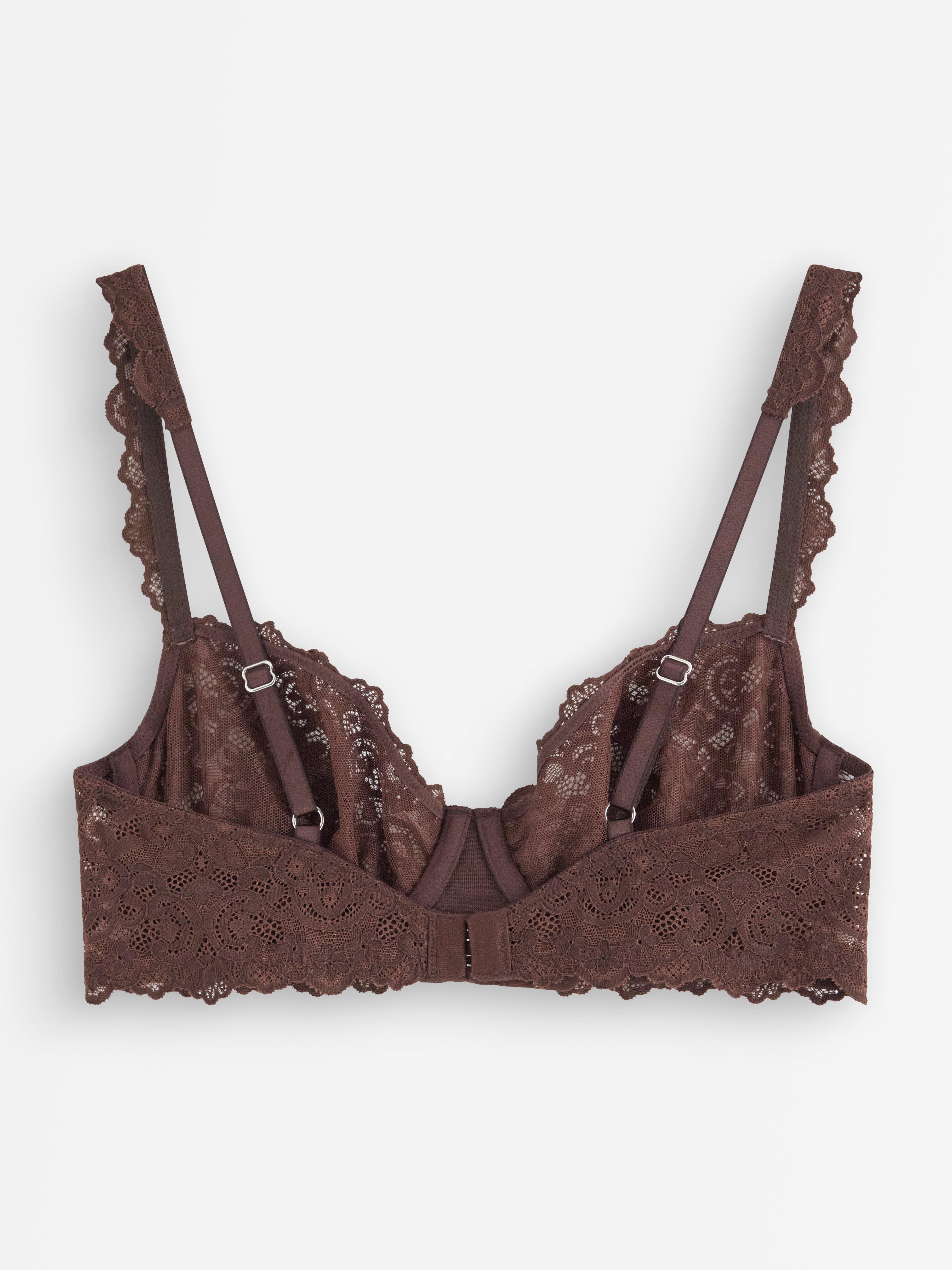 Unpadded Bra - Lingerie - Brown