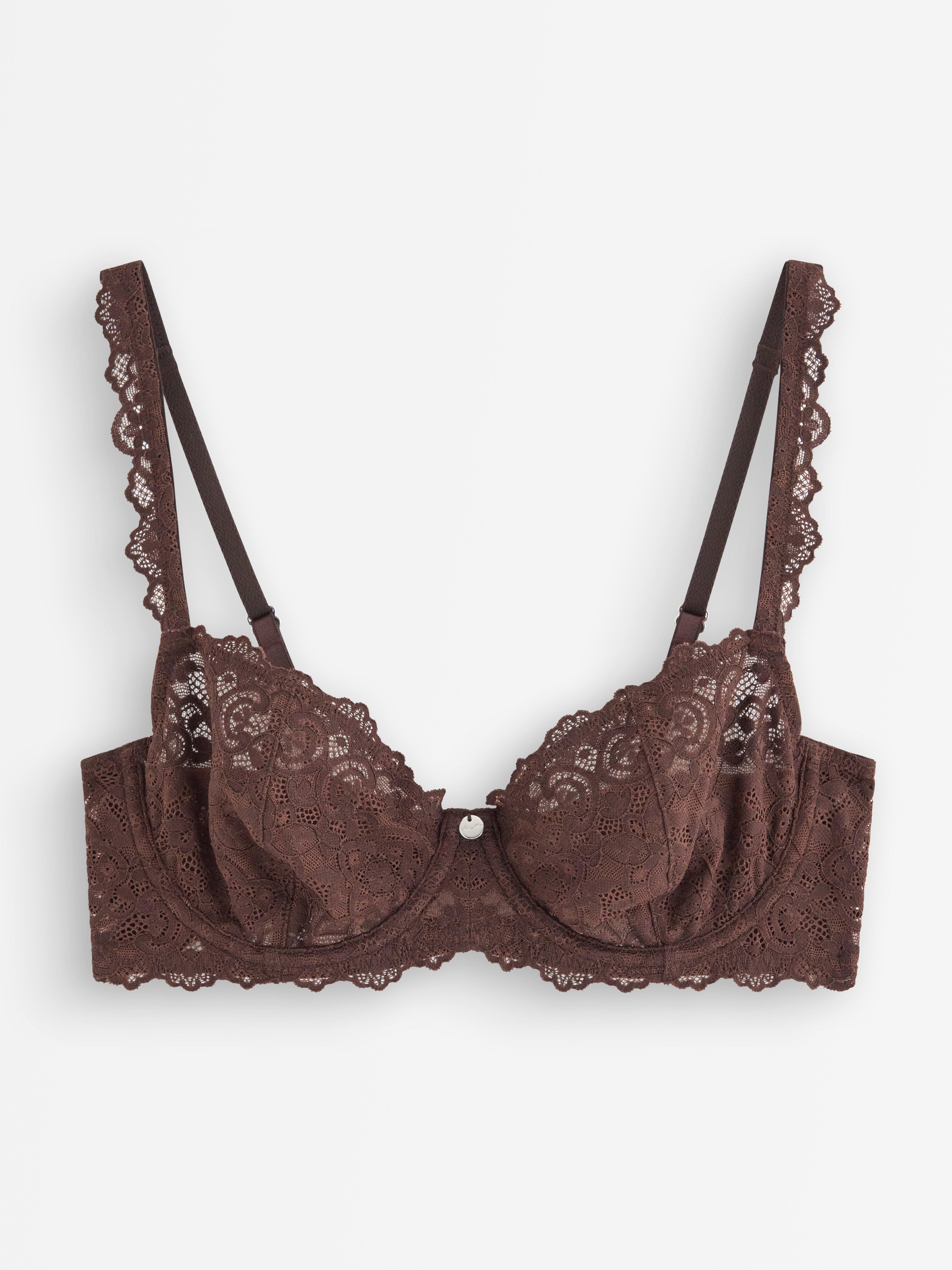 Unpadded Bra - Lingerie - Brown