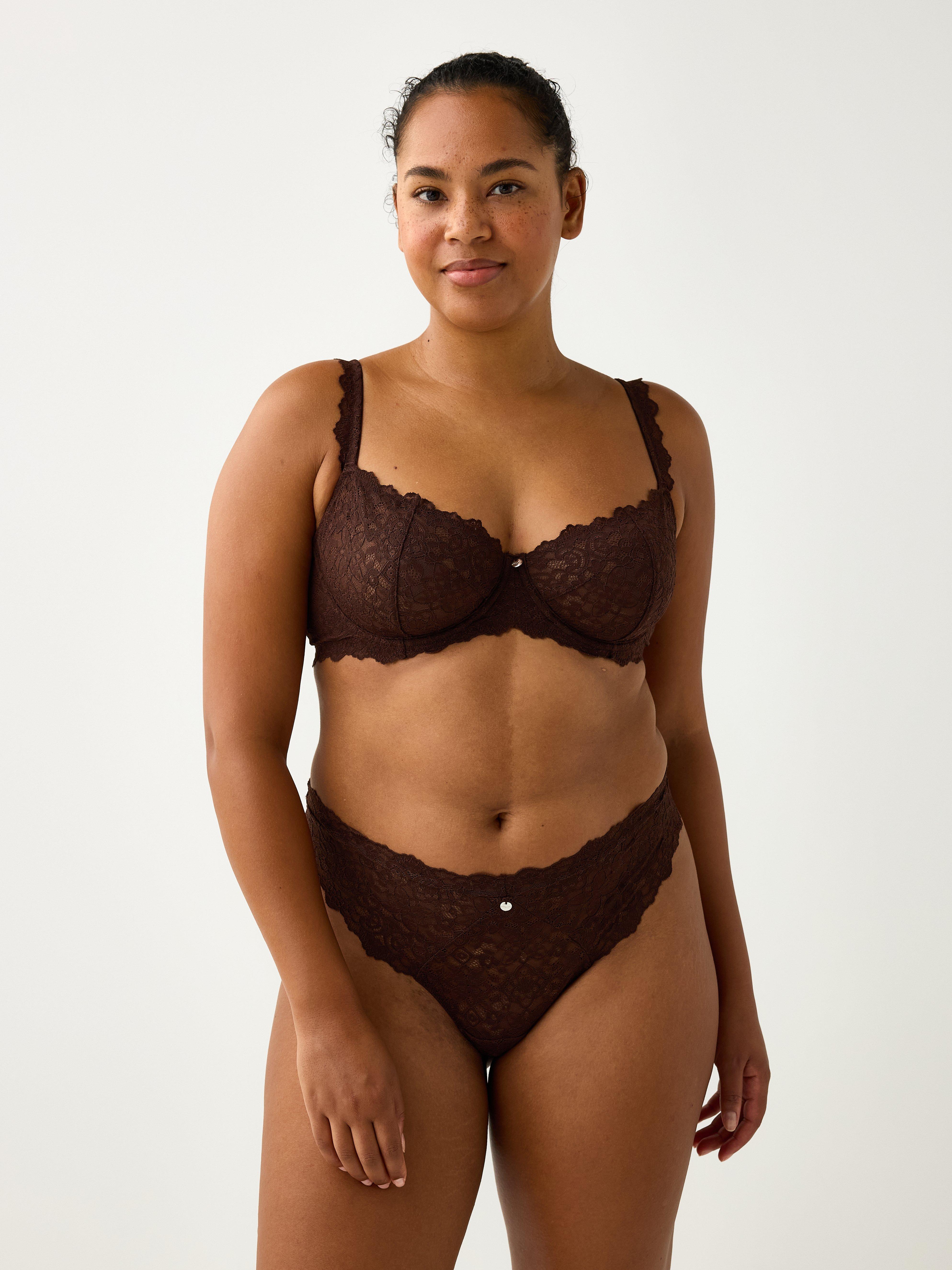 Unpadded Bra - Lingerie - Brown
