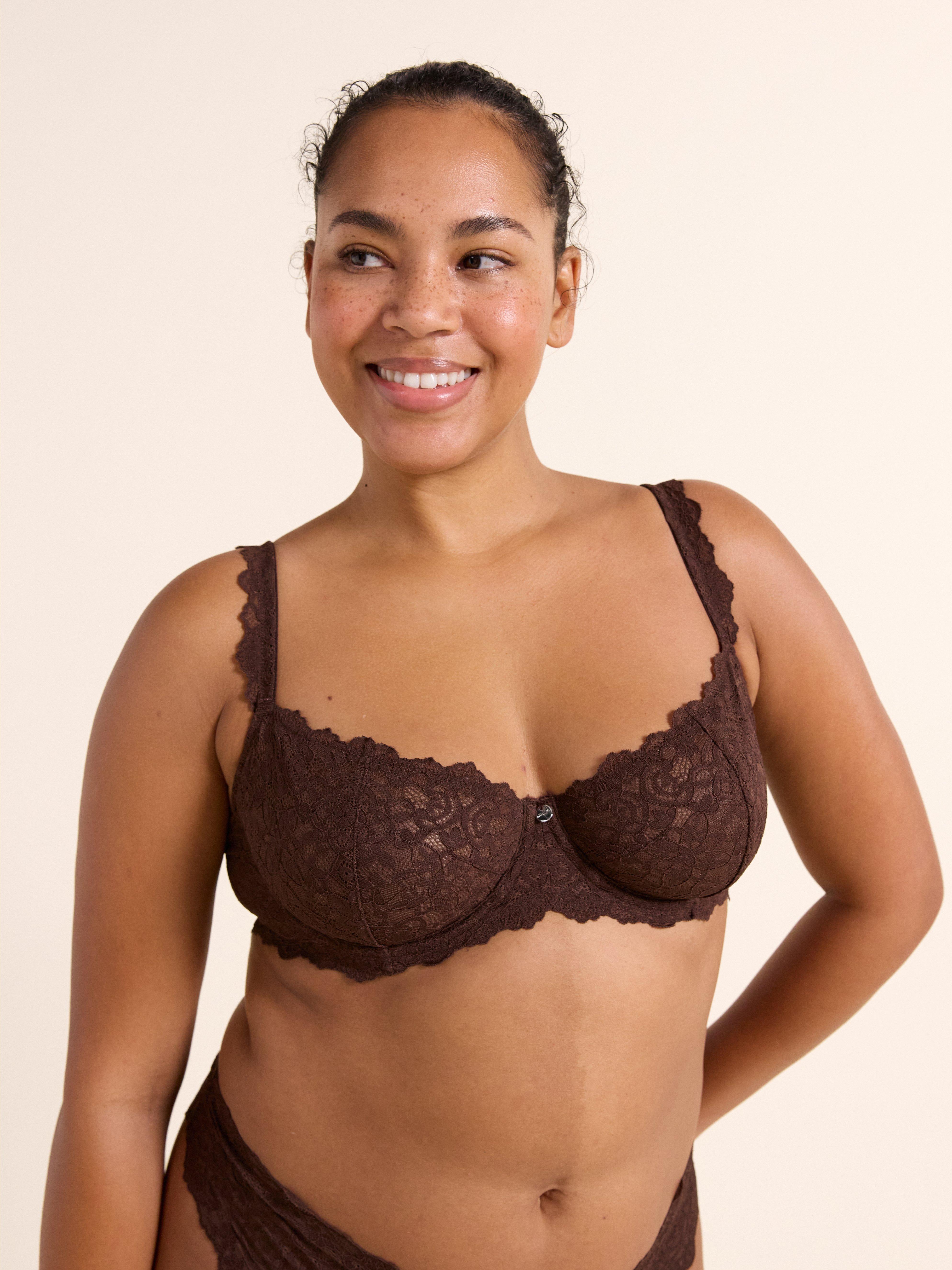 Unpadded Bra - Lingerie - Brown