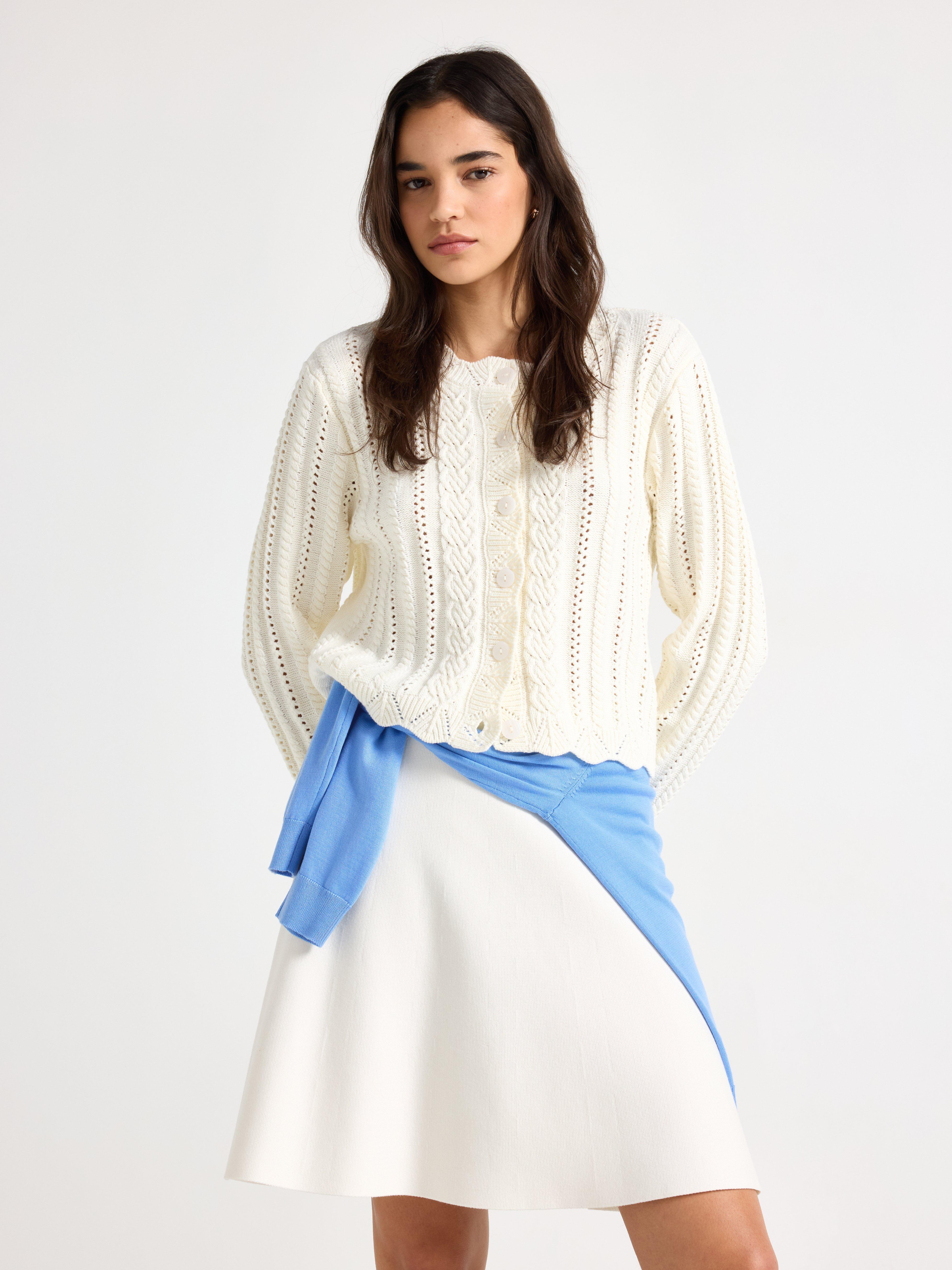 Cardigan - Dam - Vit