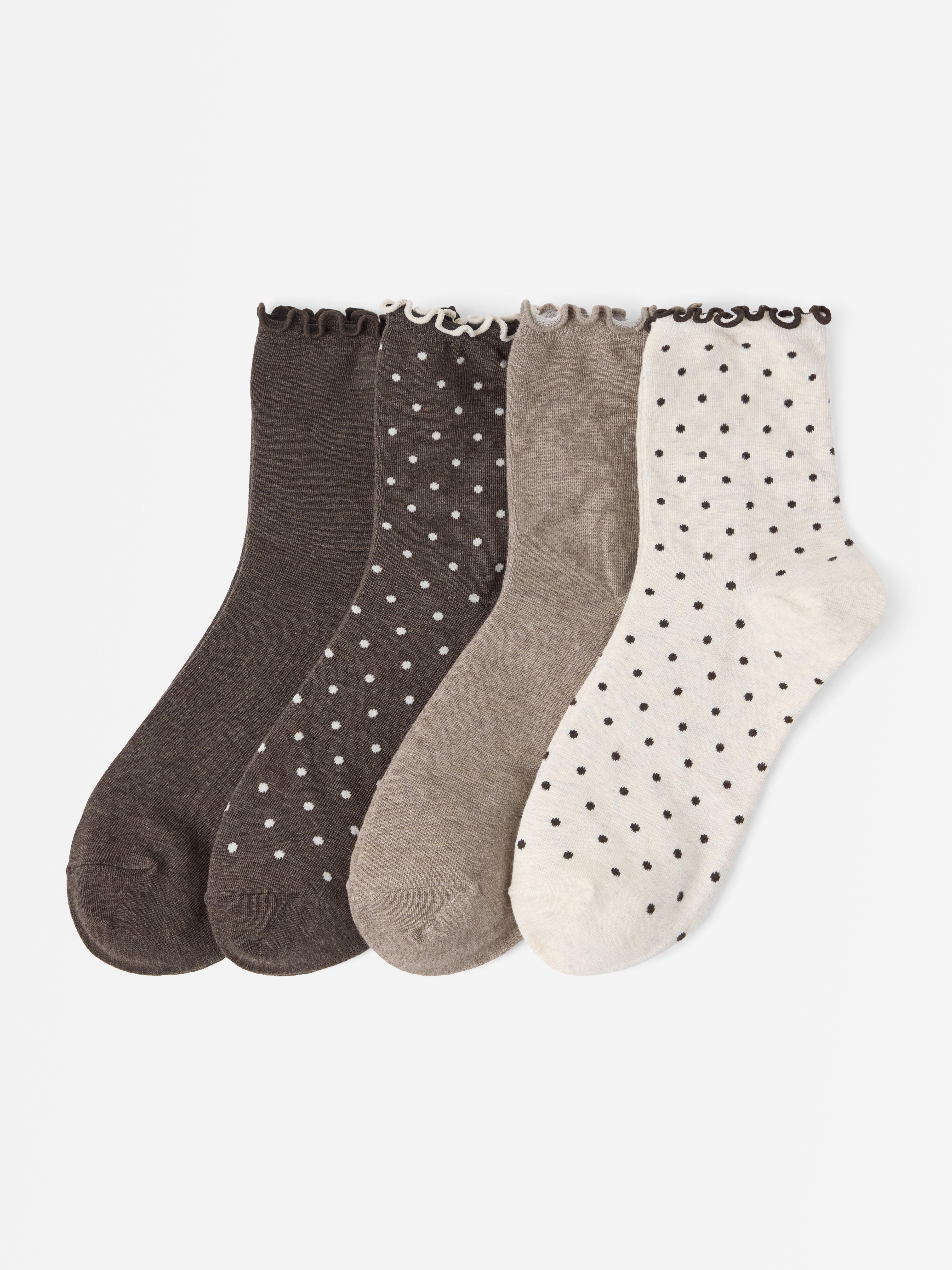 Kotníkové ponožky - Spodní prádlo - Hnědá