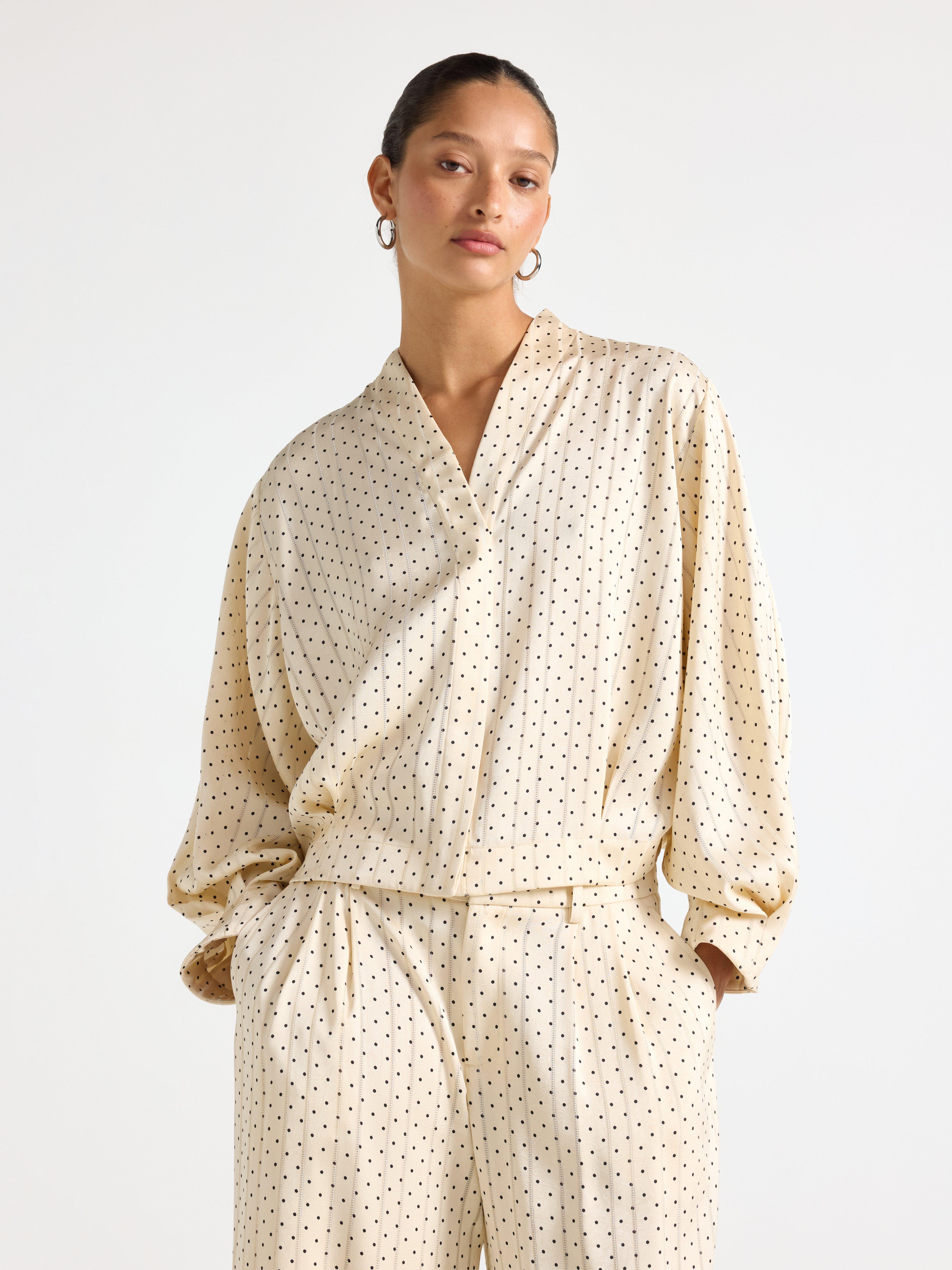 Bluse - Dame - Beige