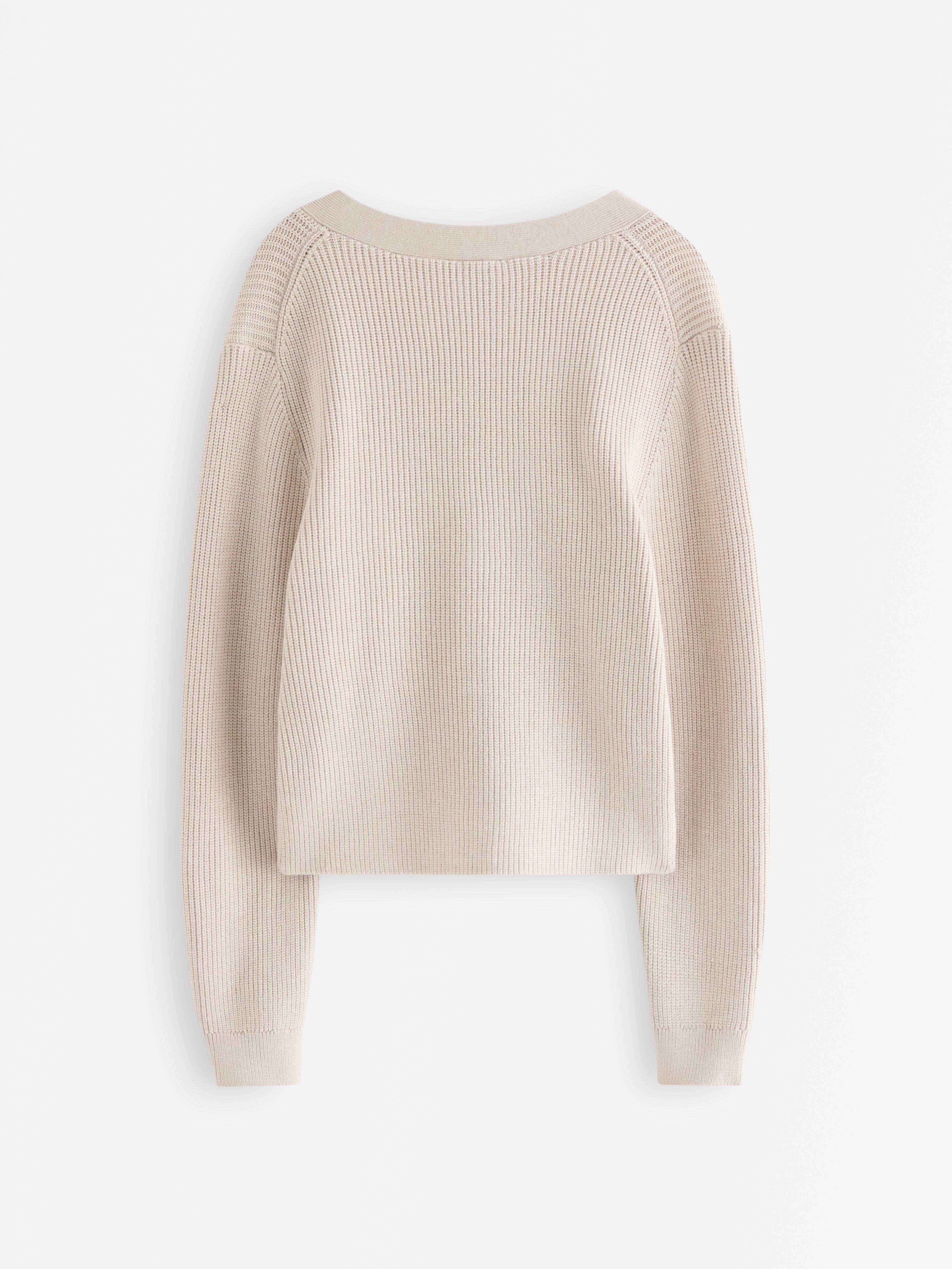 Neuletakki - Naiset - Beige