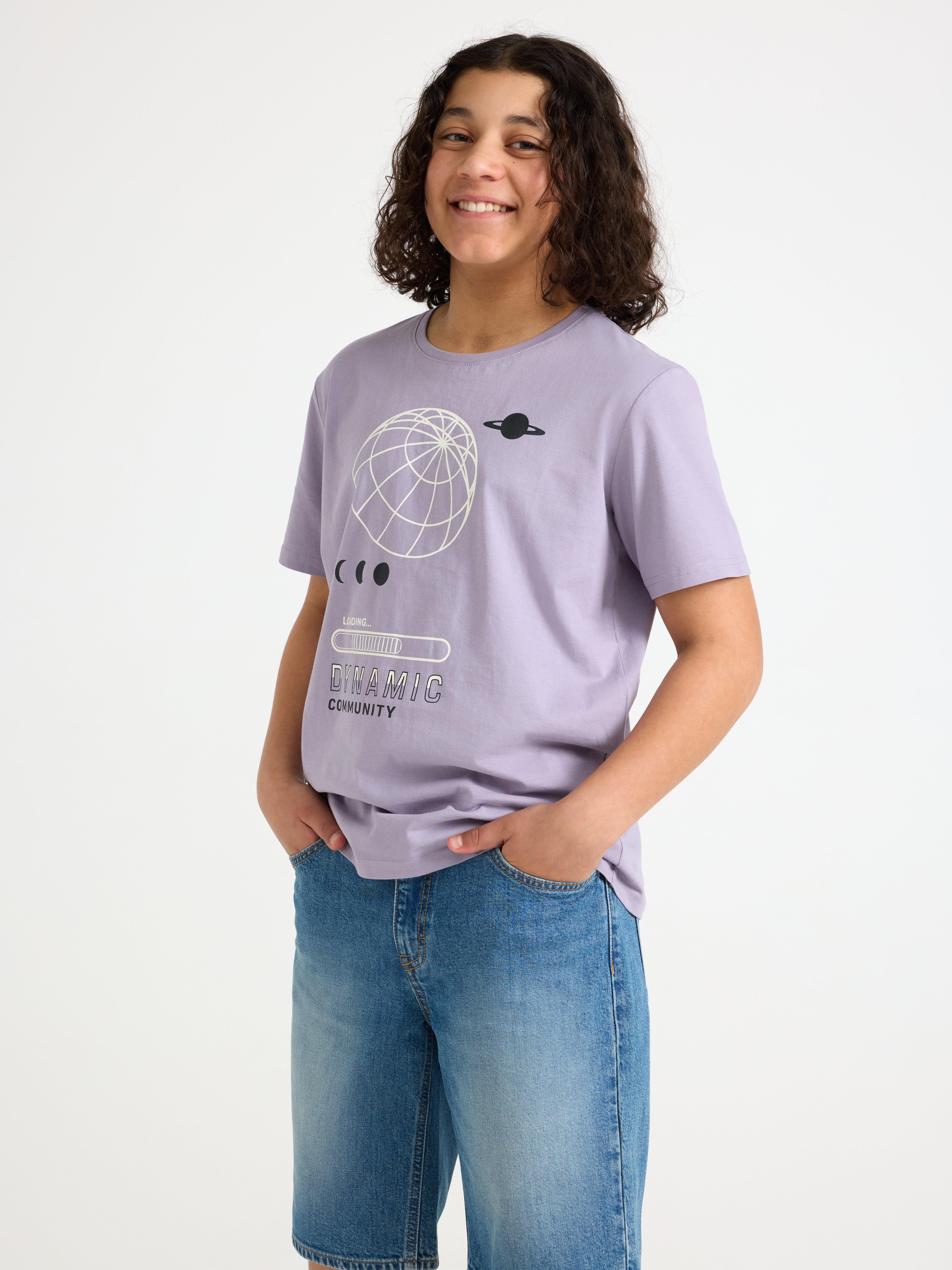 T-shirt - Børn - Lilla