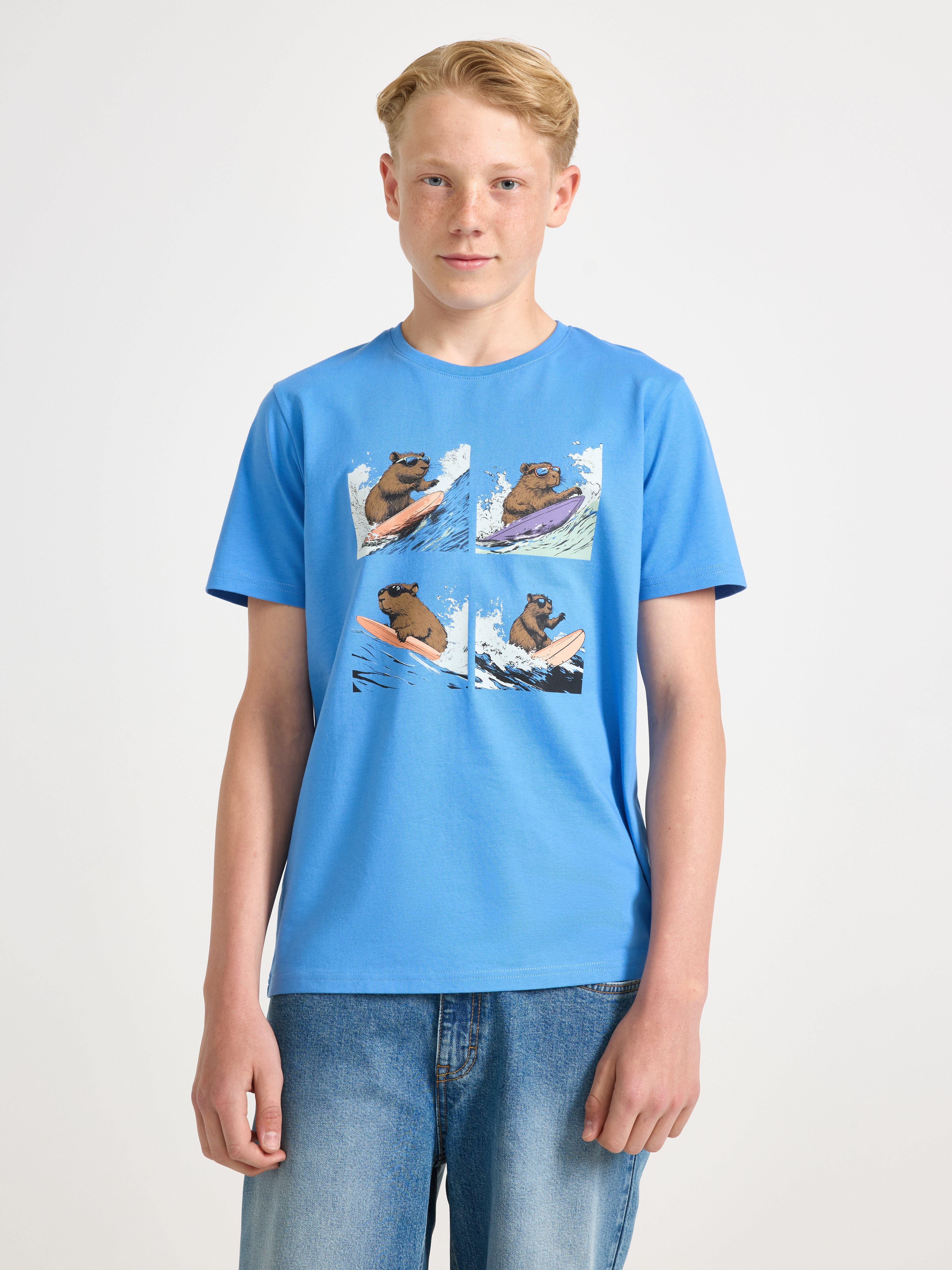 T-shirt - Børn - Blå
