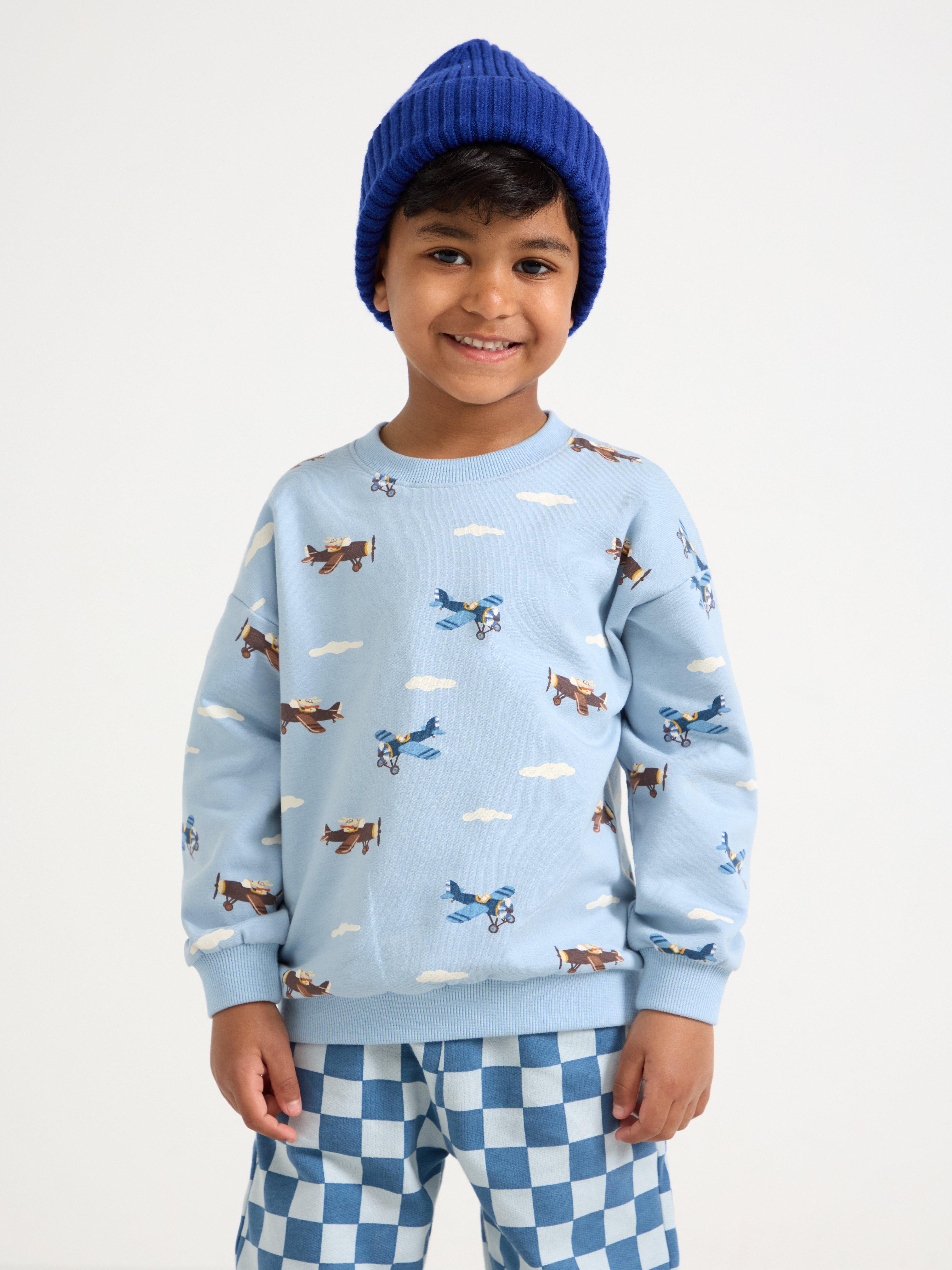 Sweatshirt - Børn - Blå