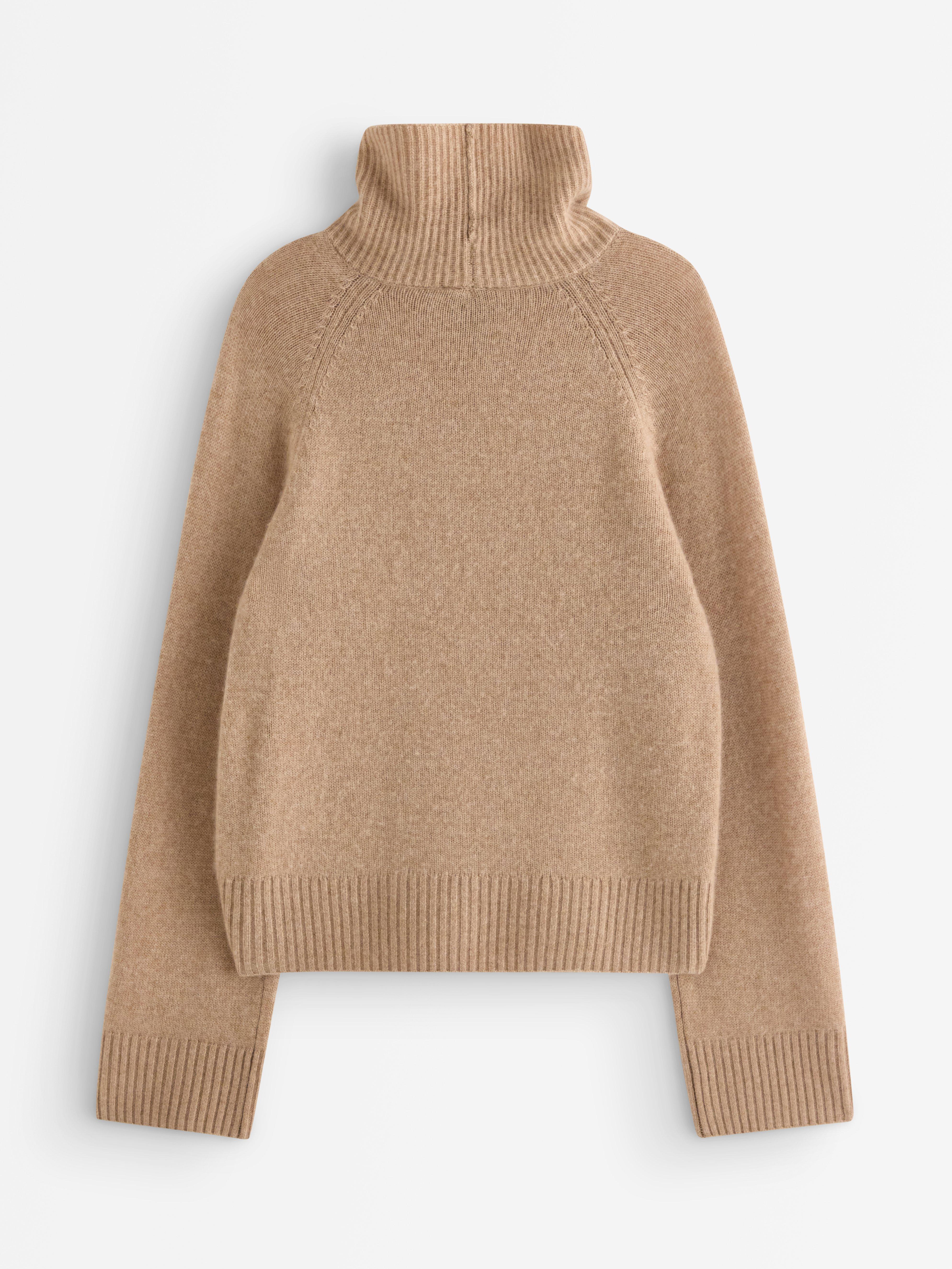 Høyhalset genser - Dame - Beige