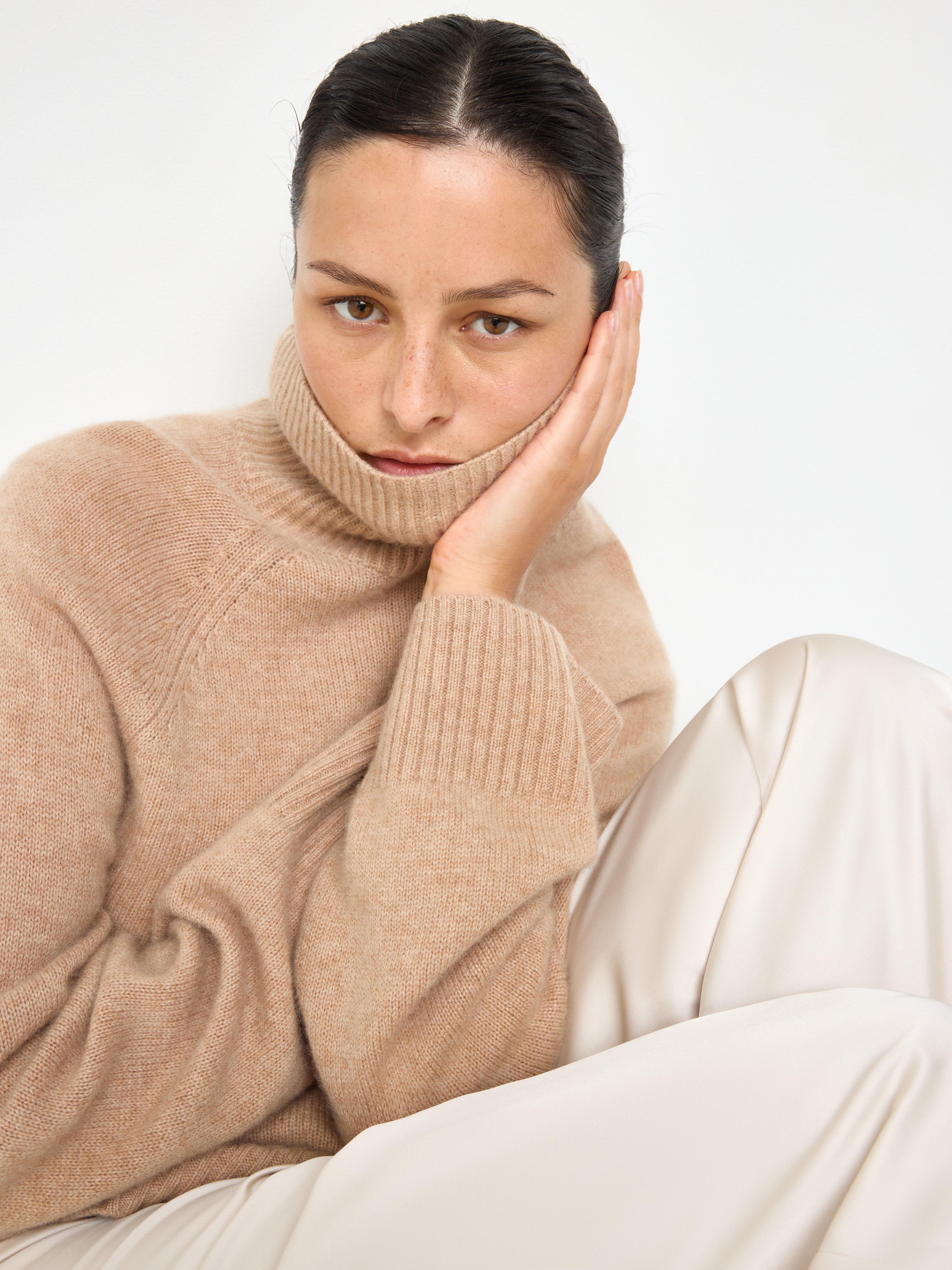 Høyhalset genser - Dame - Beige