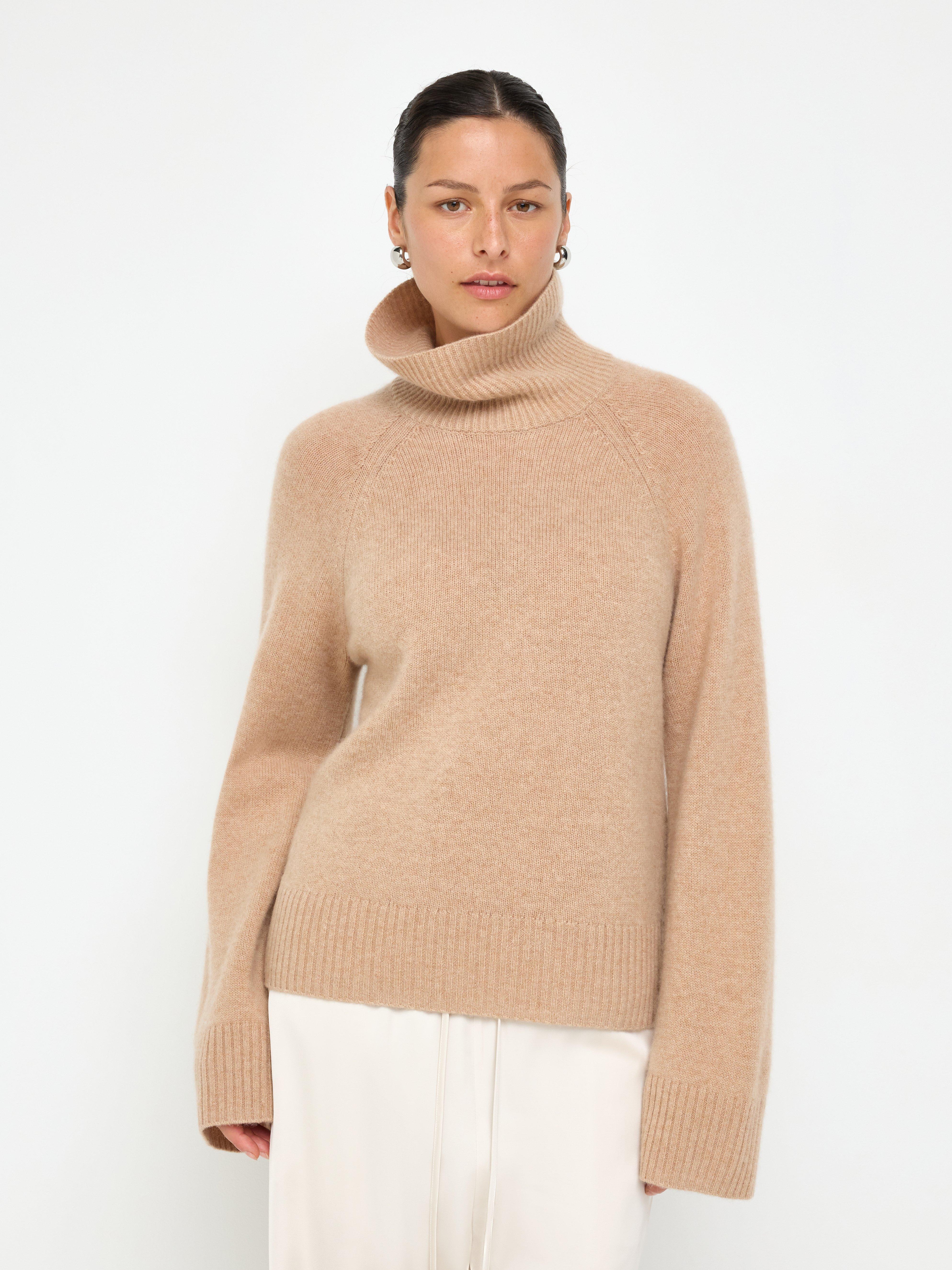 Roller Neck Sweater - Womens Wear - Beige