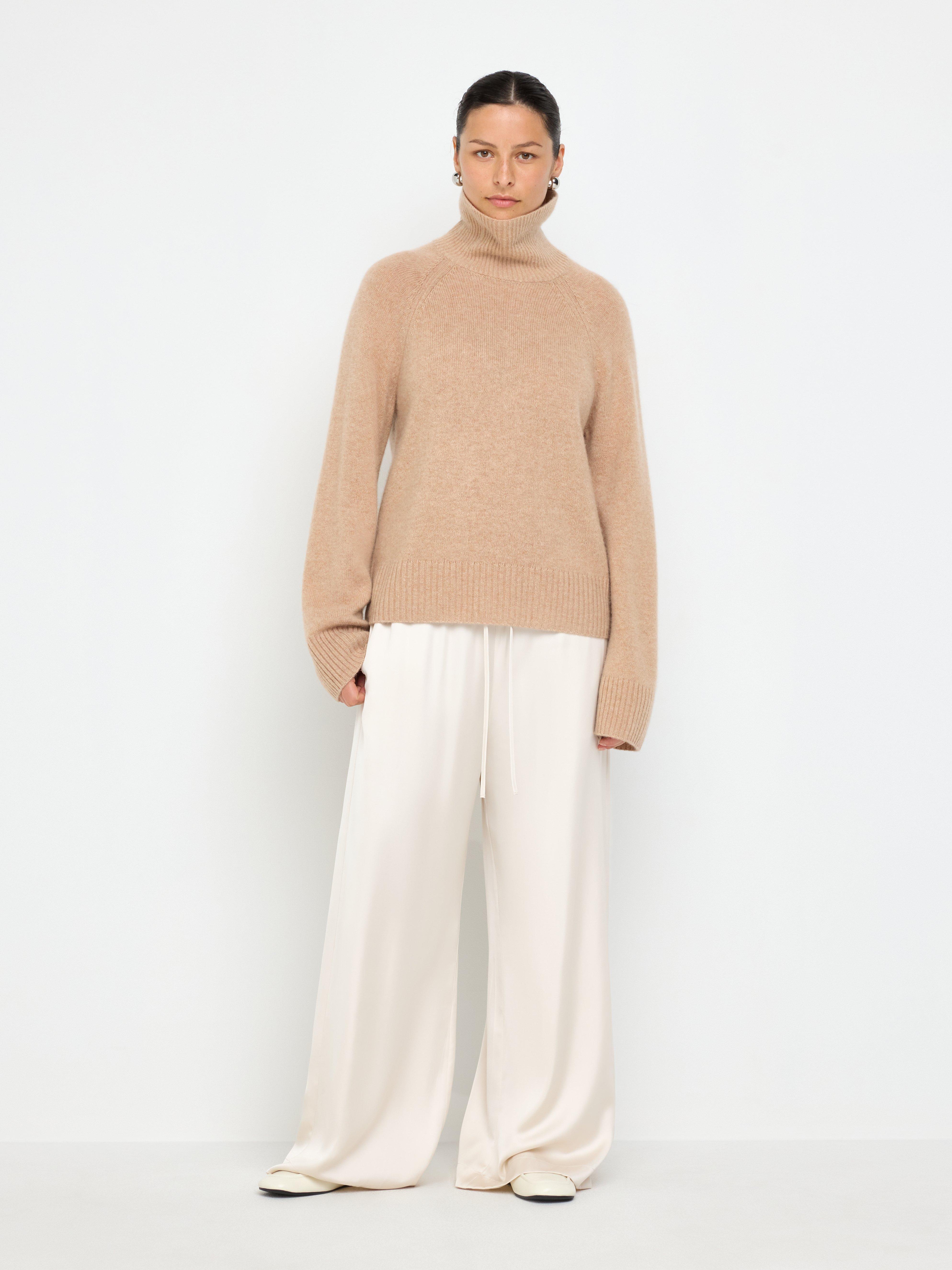Høyhalset genser - Dame - Beige