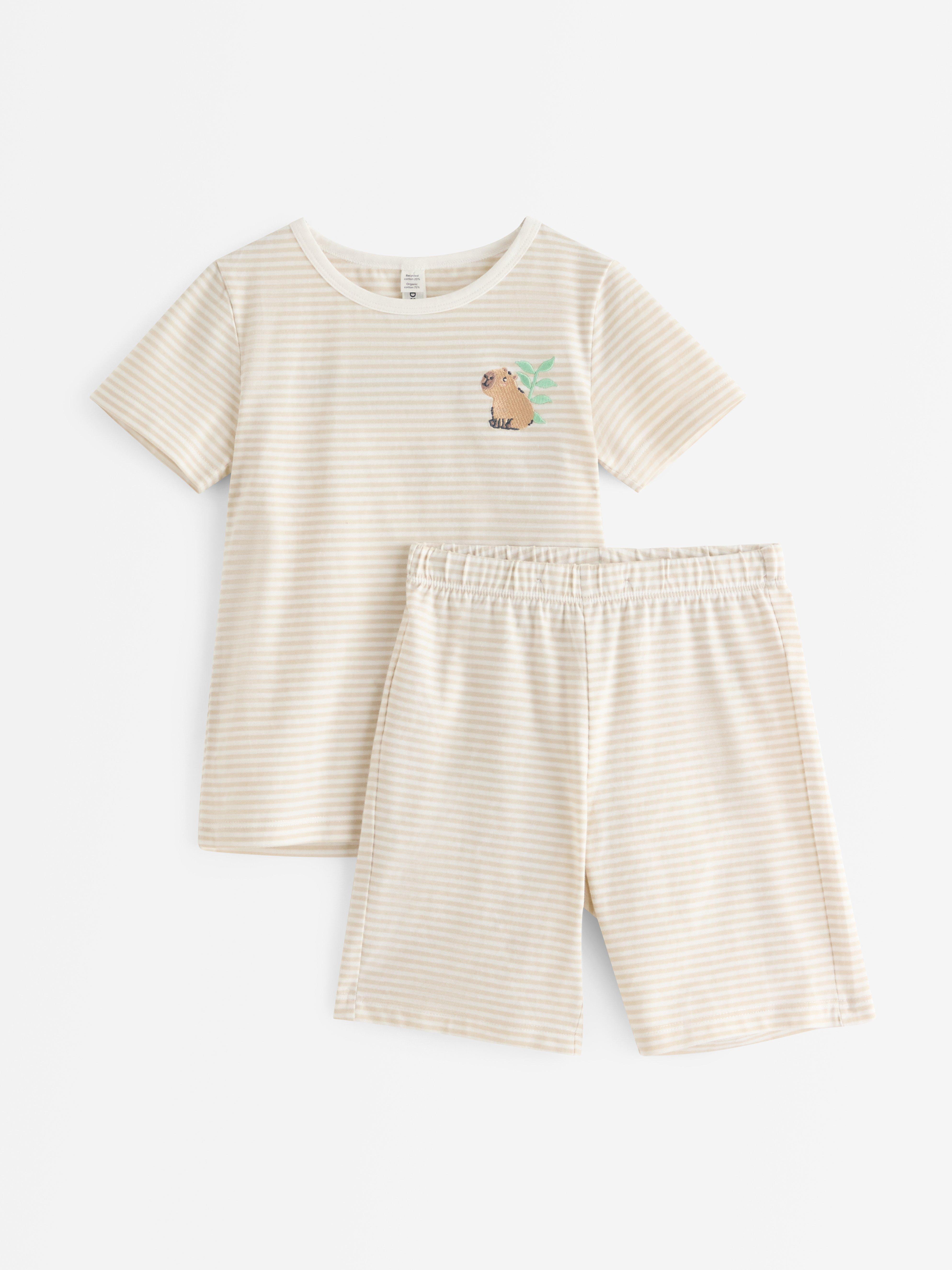 Pyjamasetti - Lapset - Beige