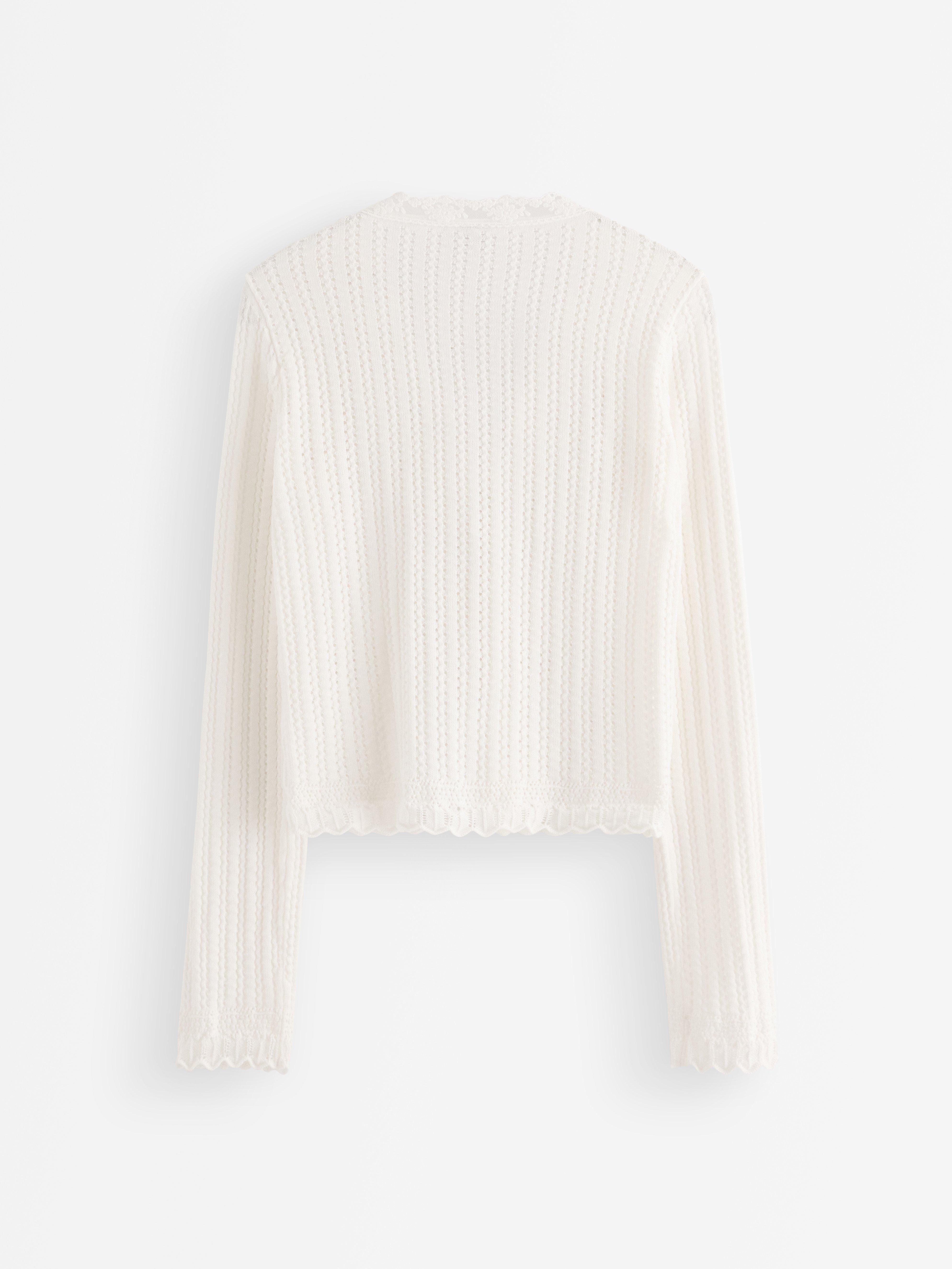 Cardigan - Børn - Hvid