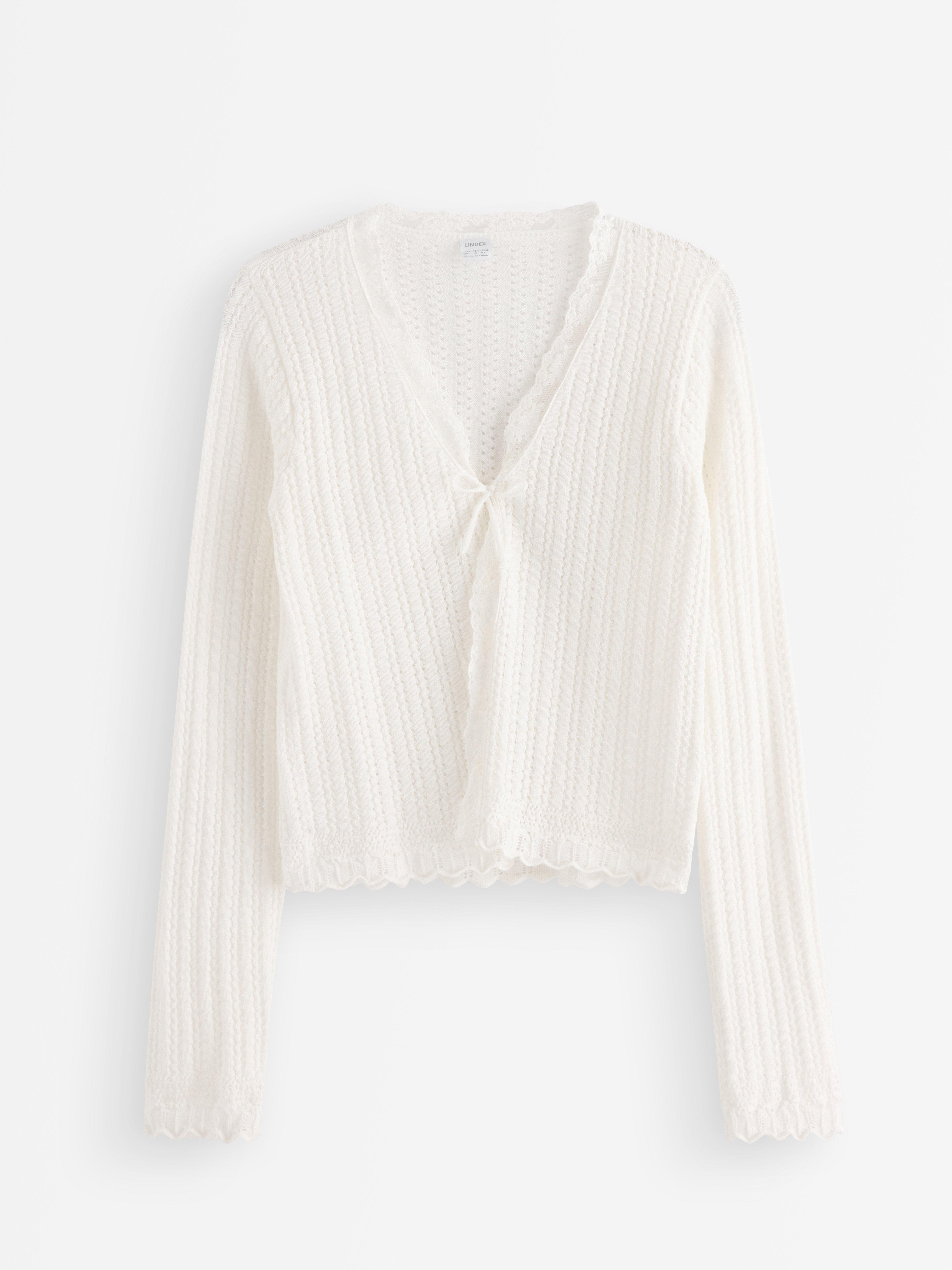Cardigan - Børn - Hvid