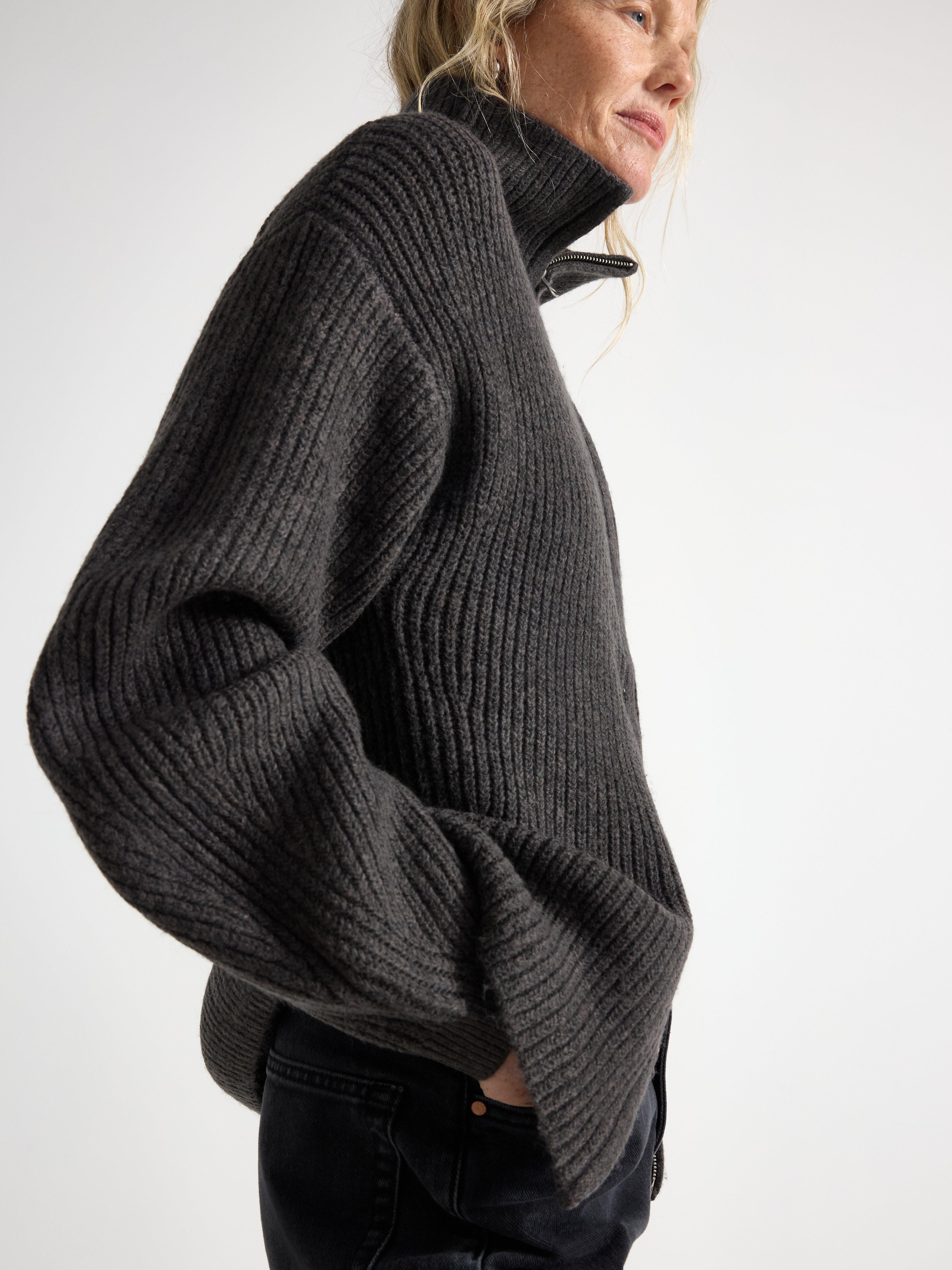Cardigan - Dam - Grå