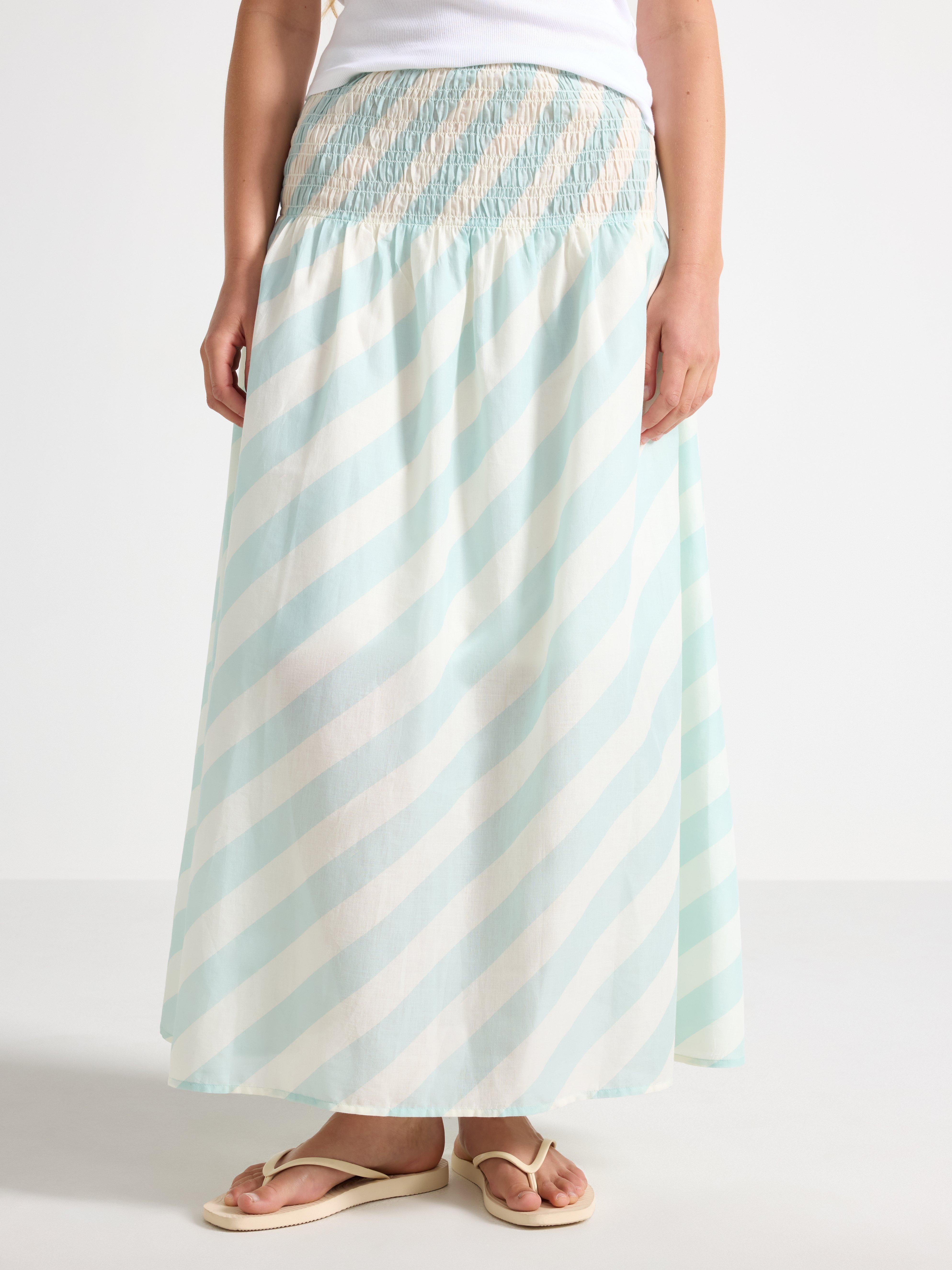 Maxi-nederdel - Dame - Aqua