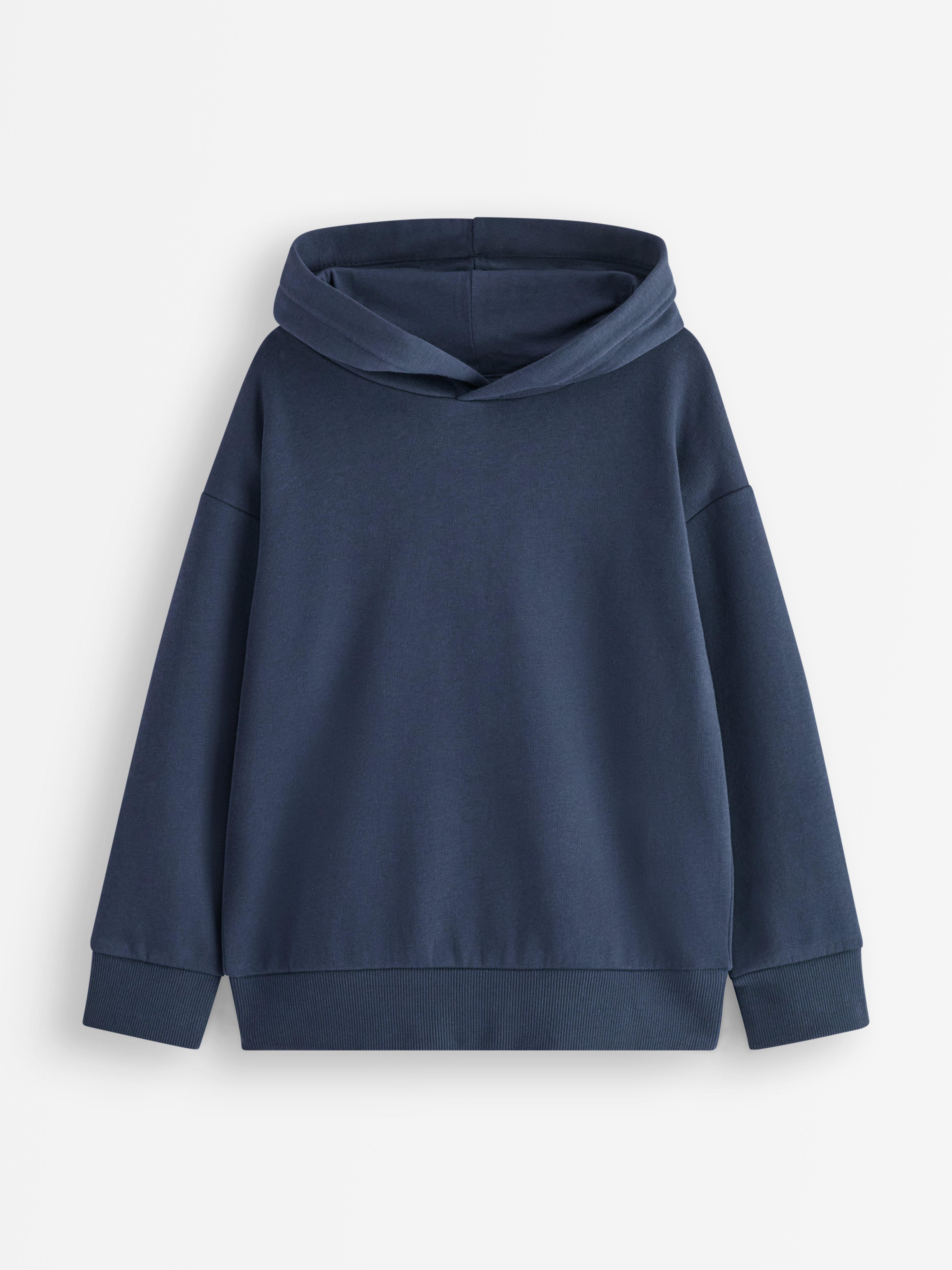Sweatshirt med hætte - Børn - Blå