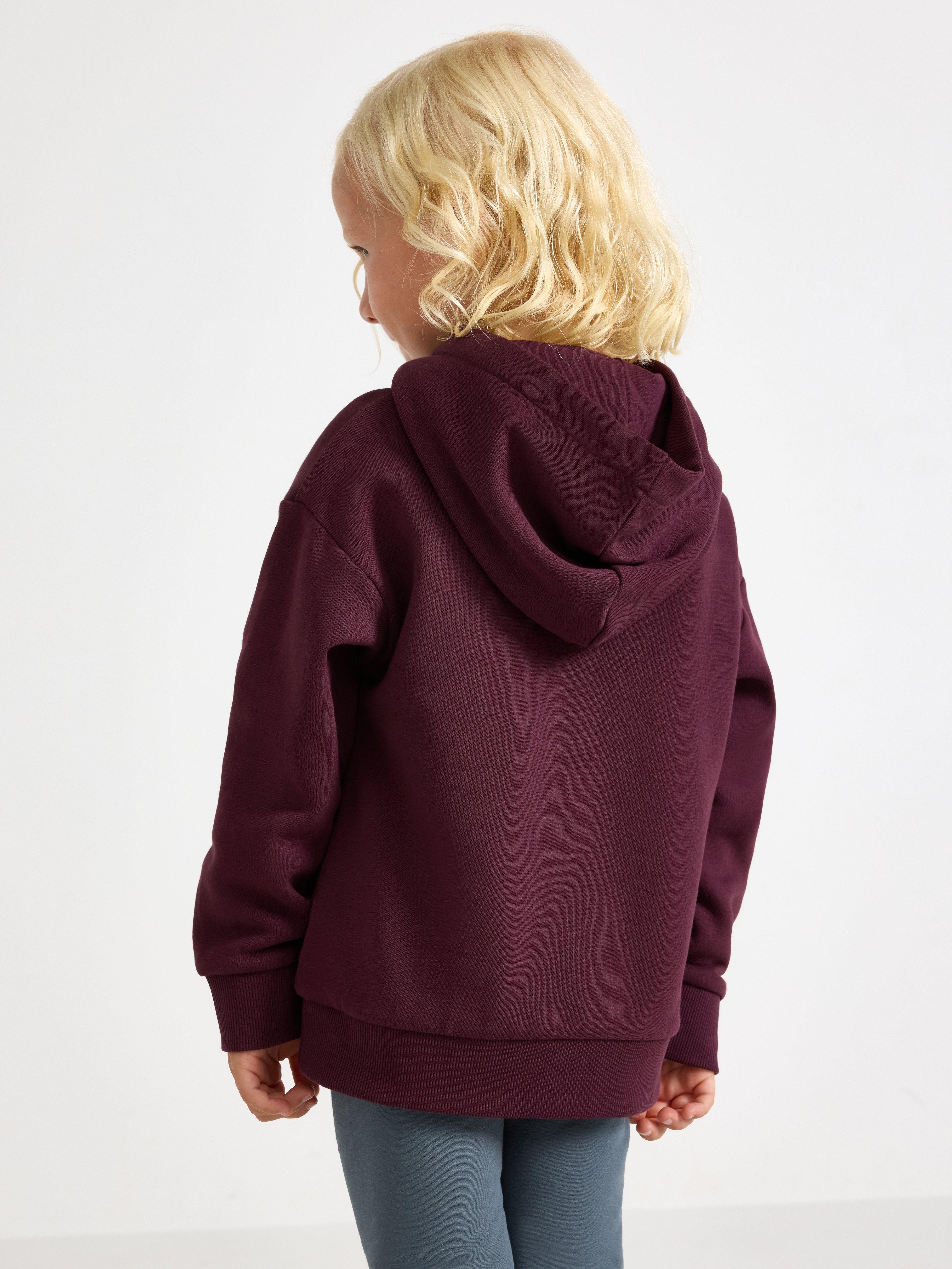 Sweatshirt med hætte - Børn - Lilla