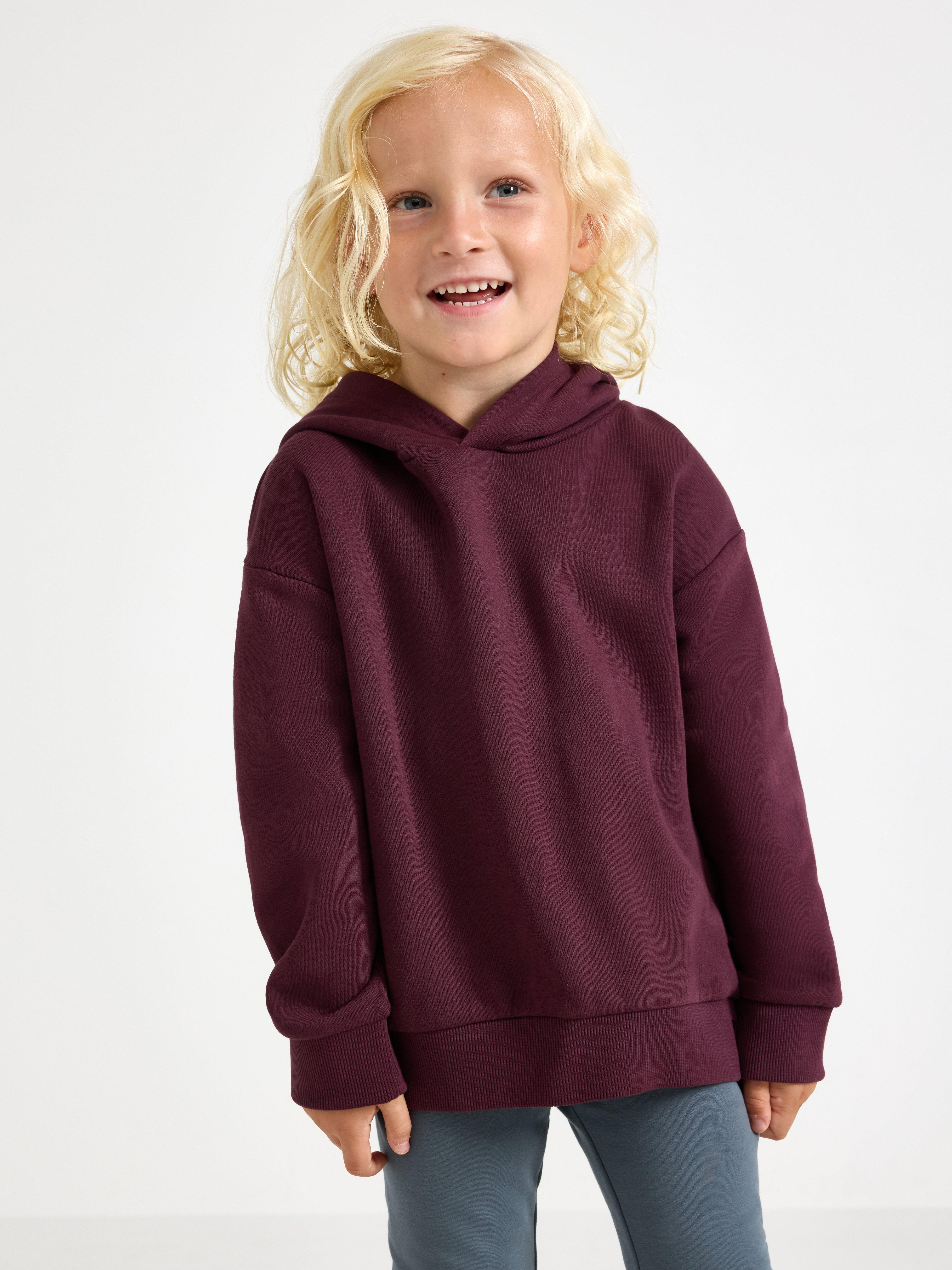 Sweatshirt med hætte - Børn - Lilla