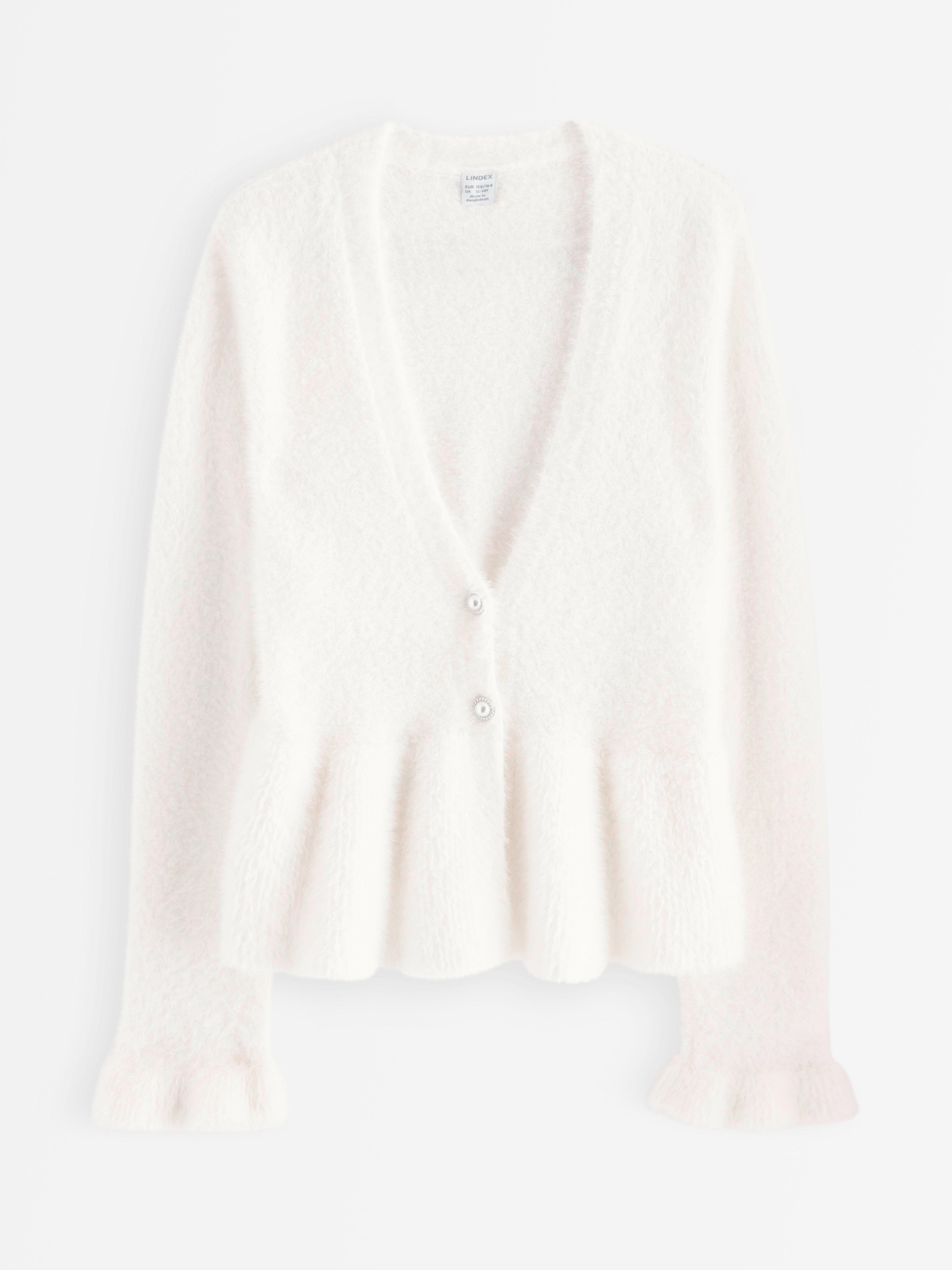 Cardigan - Barn - Vit