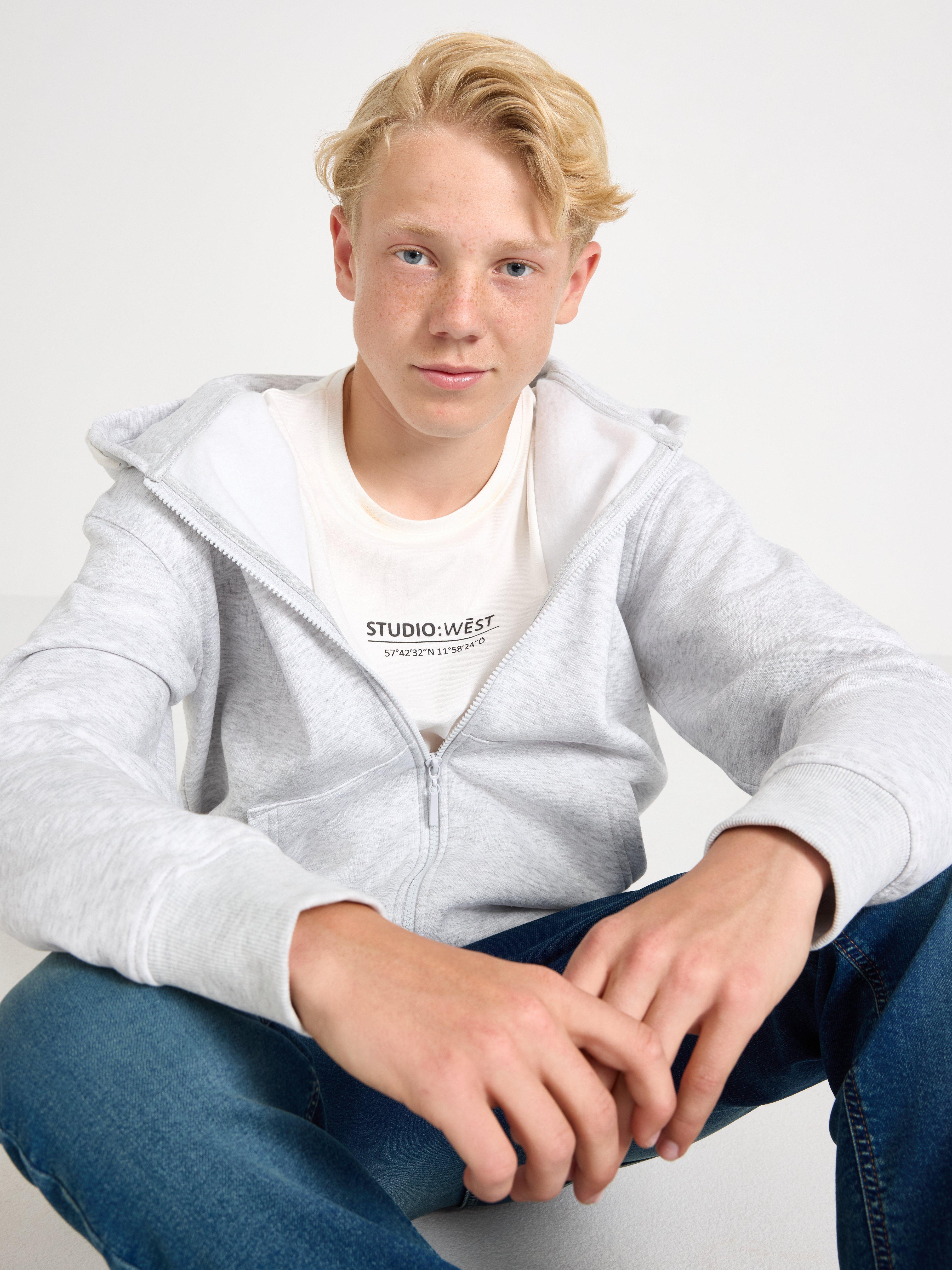 Hooded Sweatshirt - Kids Wear - Grey