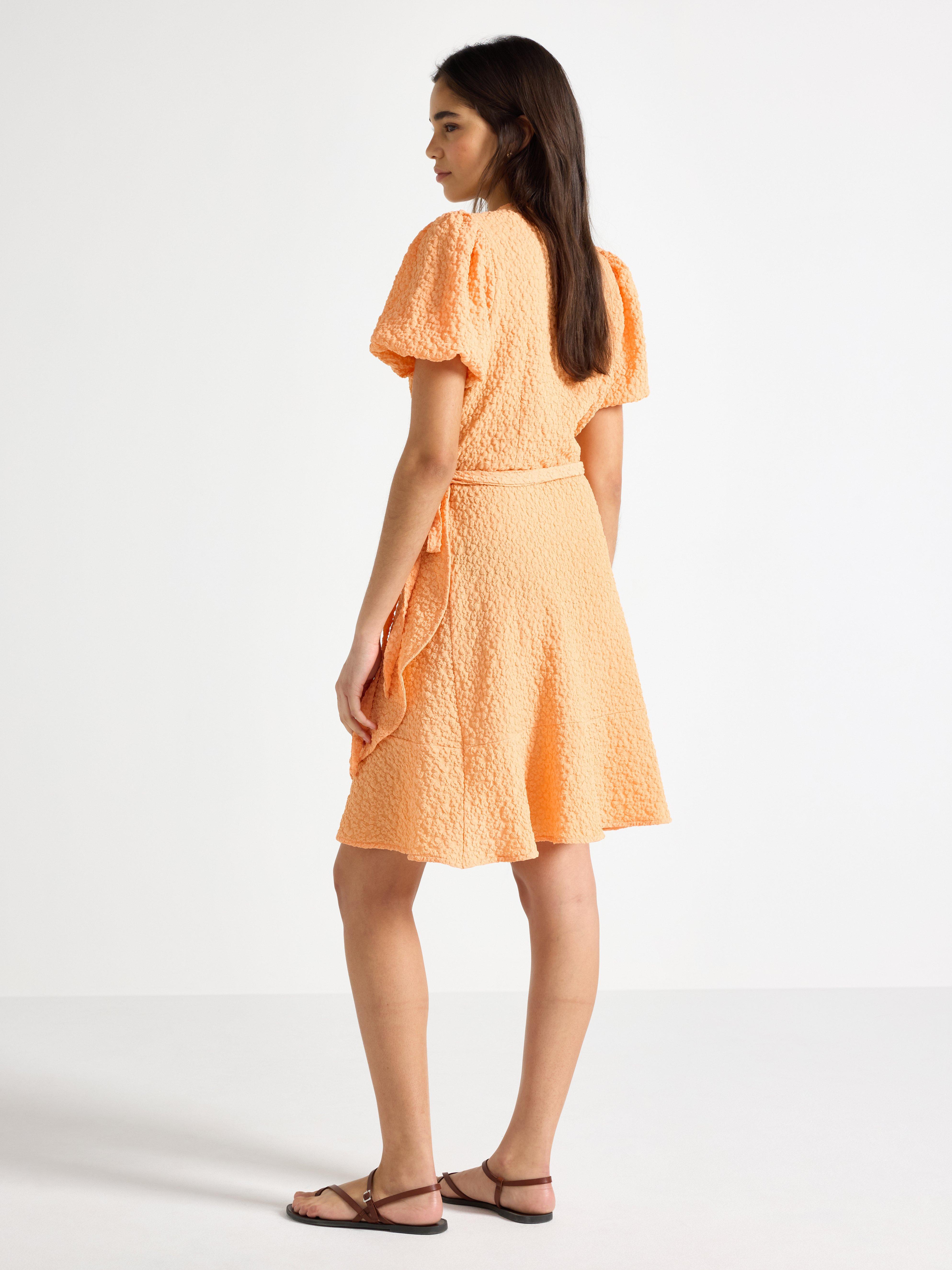 Slå-om-kjole - Dame - Orange
