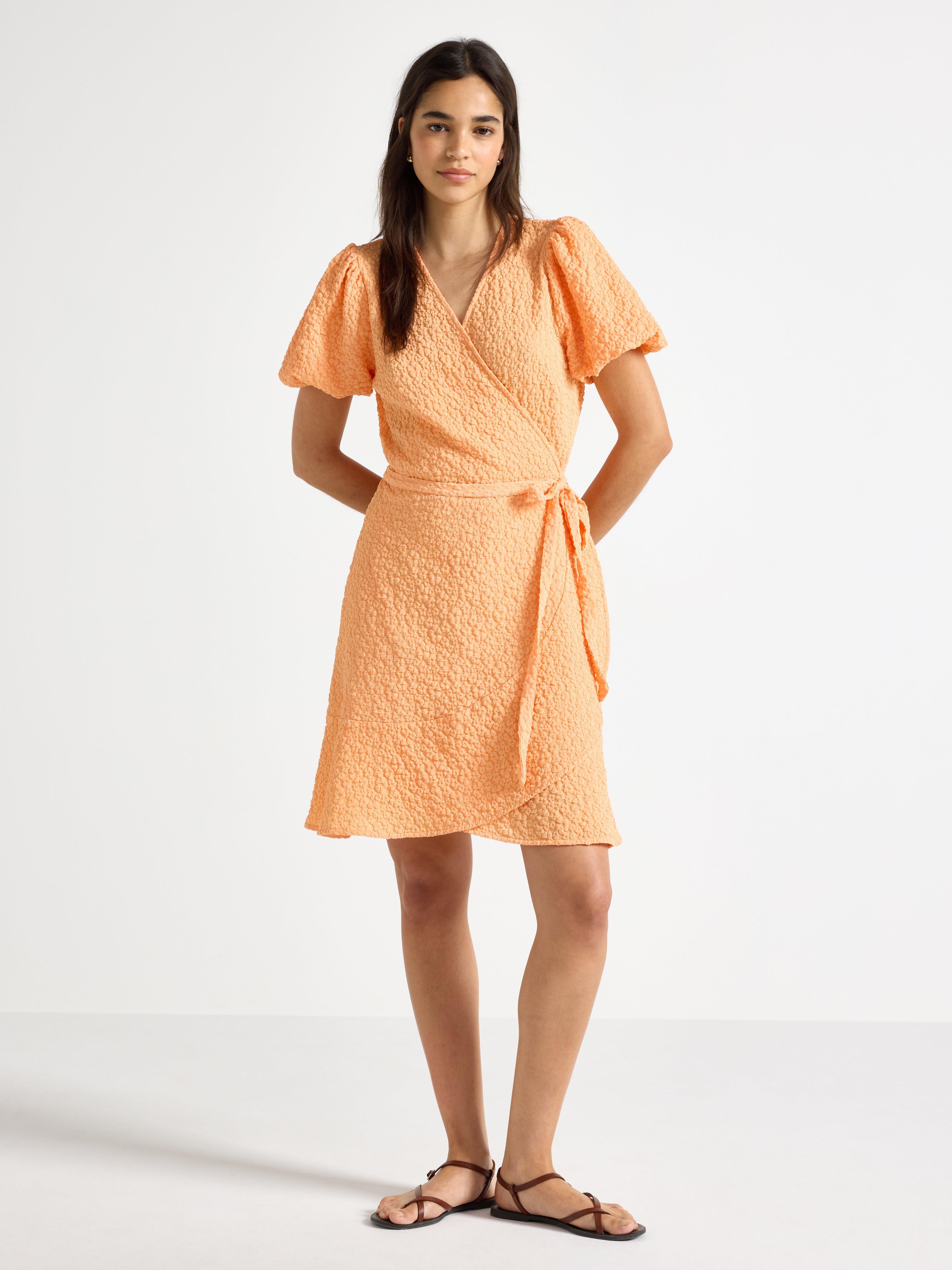 Wrap Dress - Womens Wear - Orange