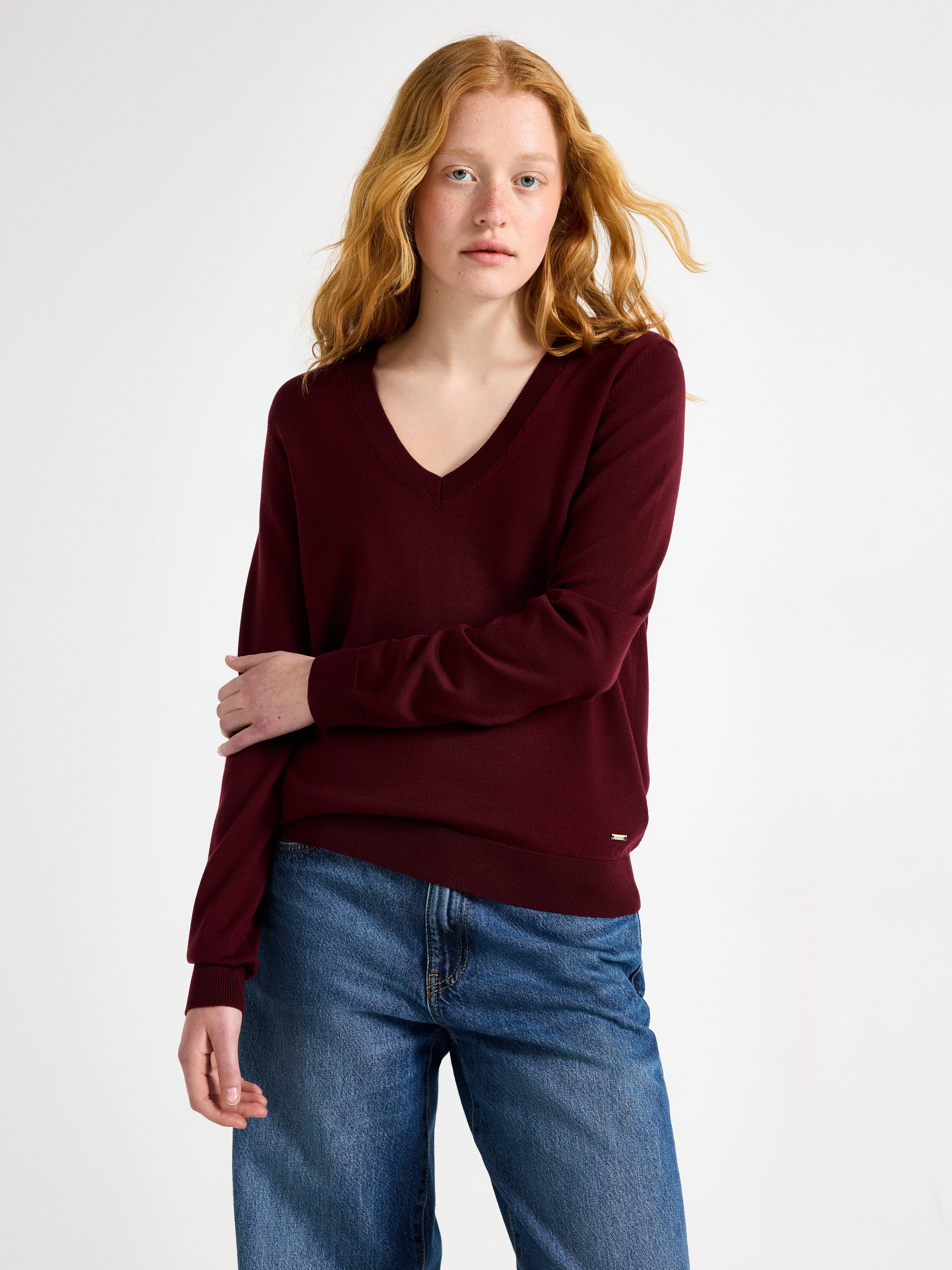 Sweater - Dame - Rød