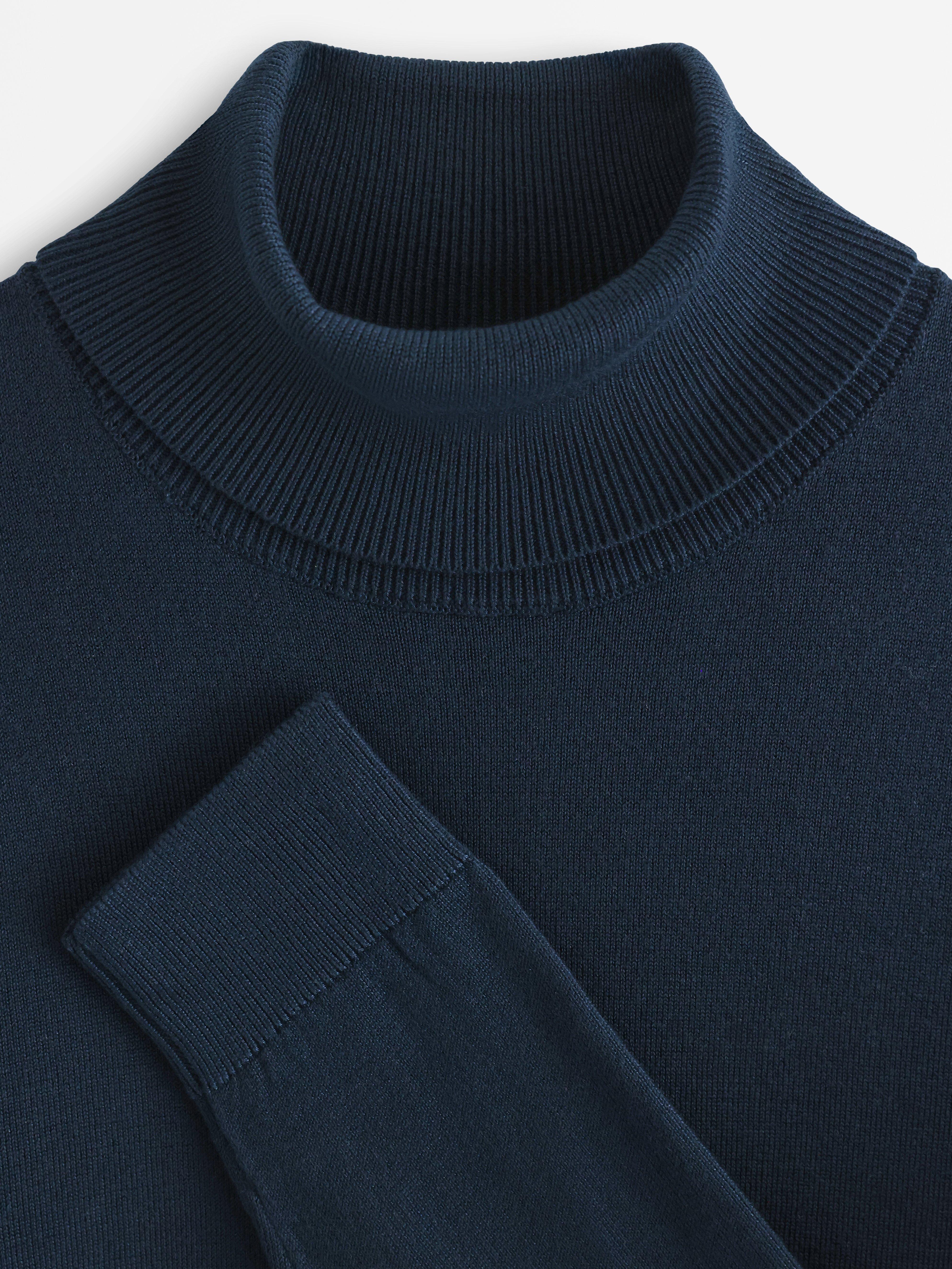 Turtle Neck Sweater - Womens Wear - Blue
