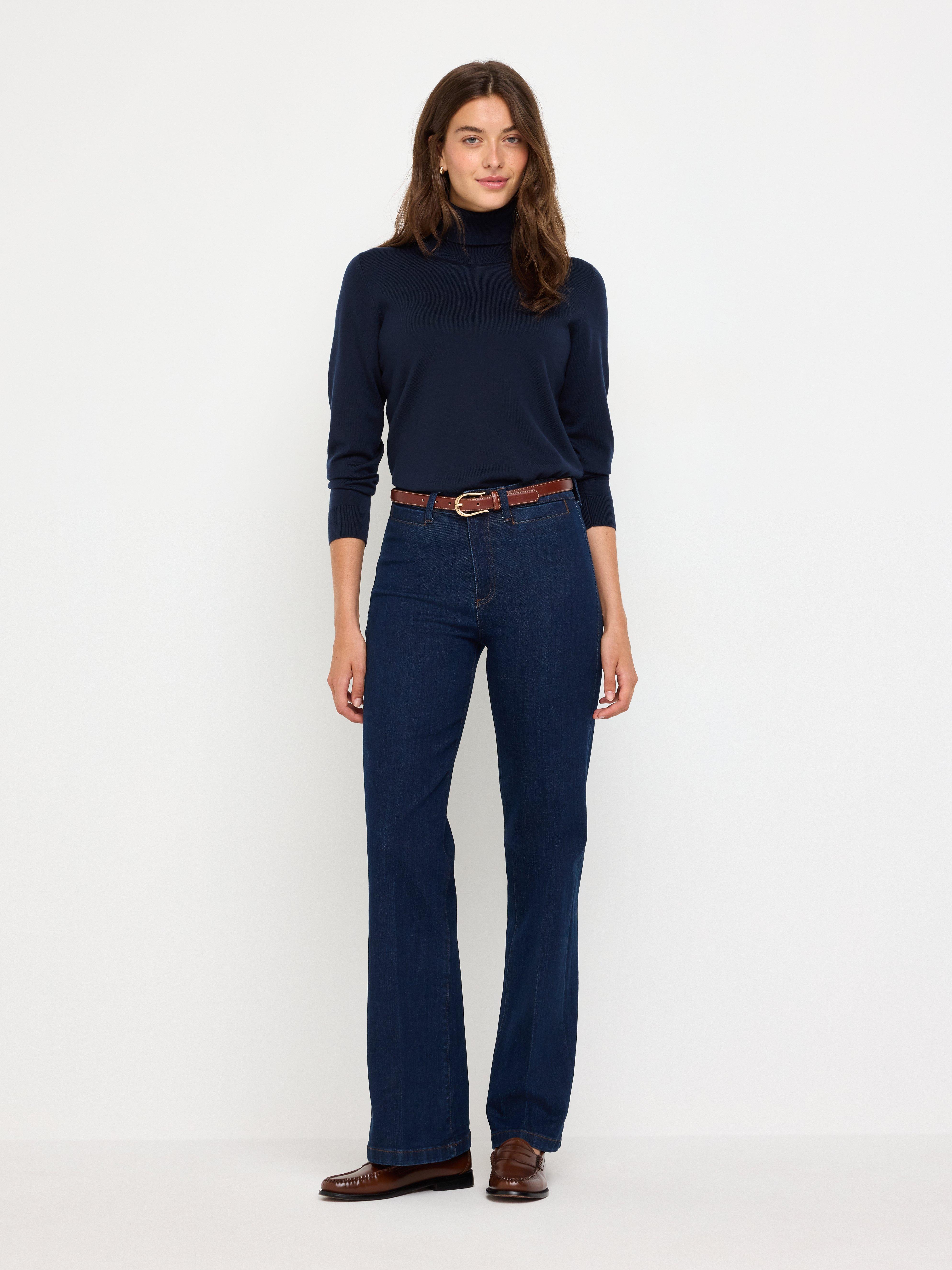 Turtle Neck Sweater - Womens Wear - Blue