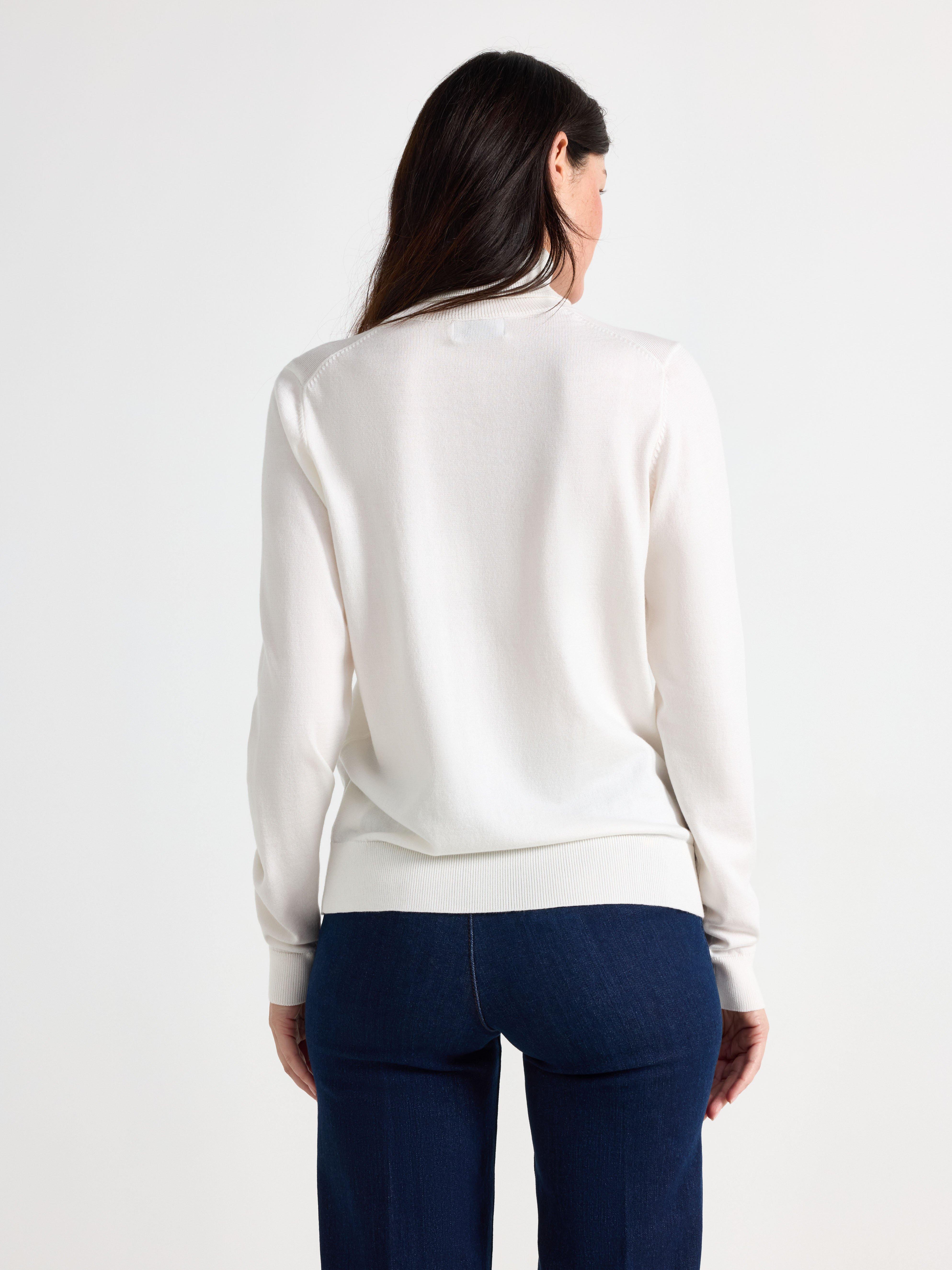 Turtle Neck Sweater - Womens Wear - White
