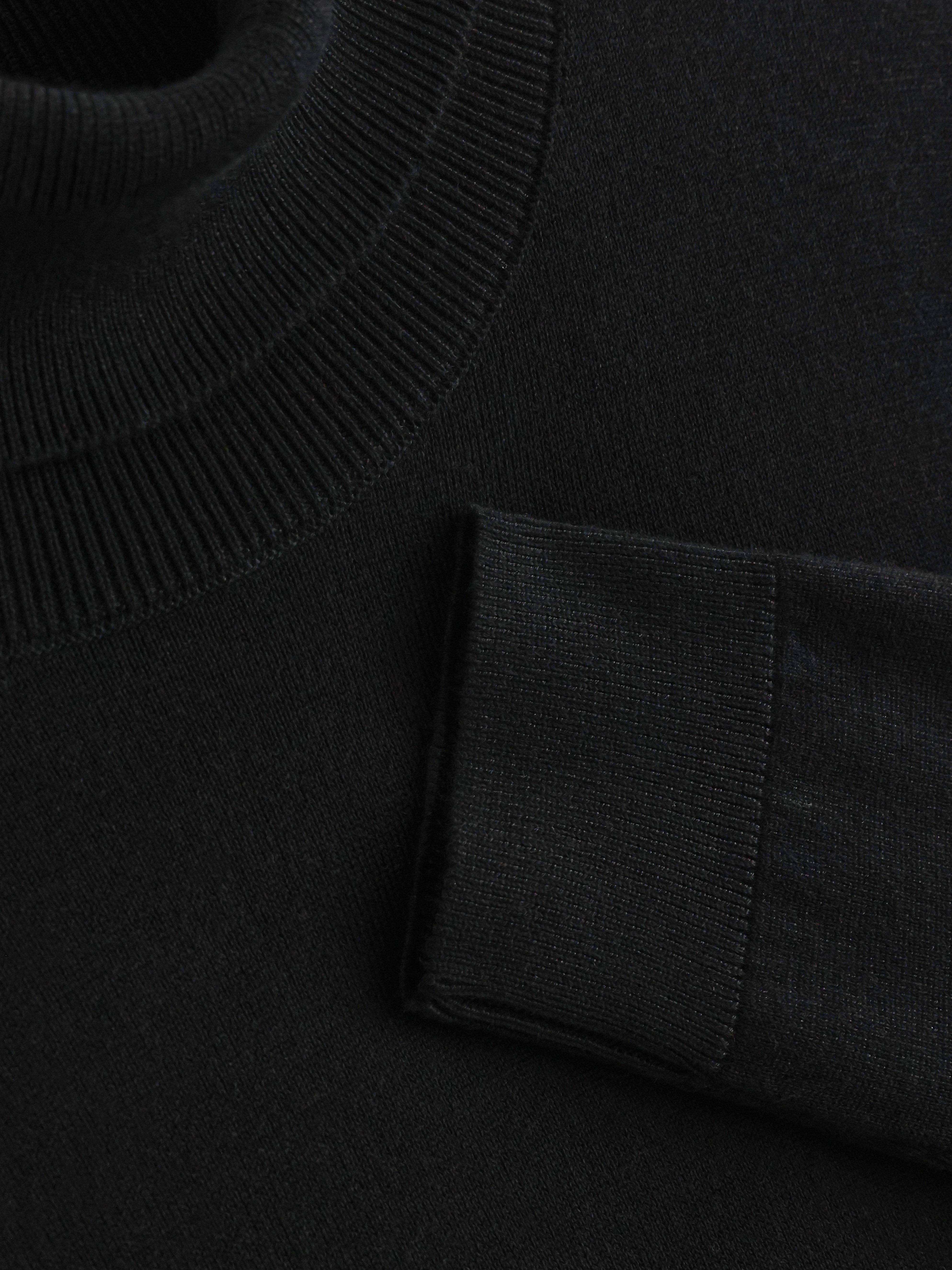 Turtle Neck Sweater -  - Black