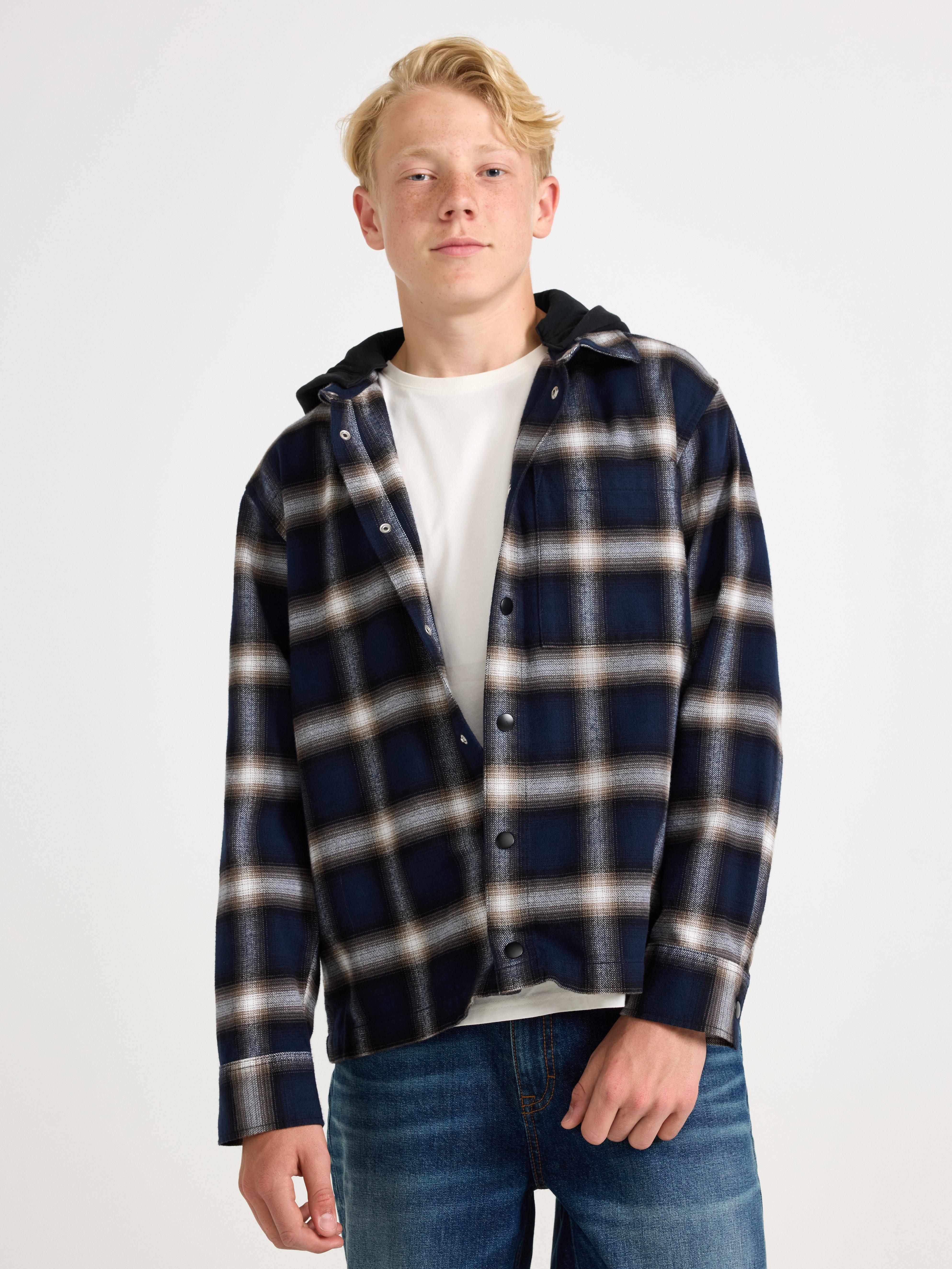 Skjorte med hette - Barn - Blå