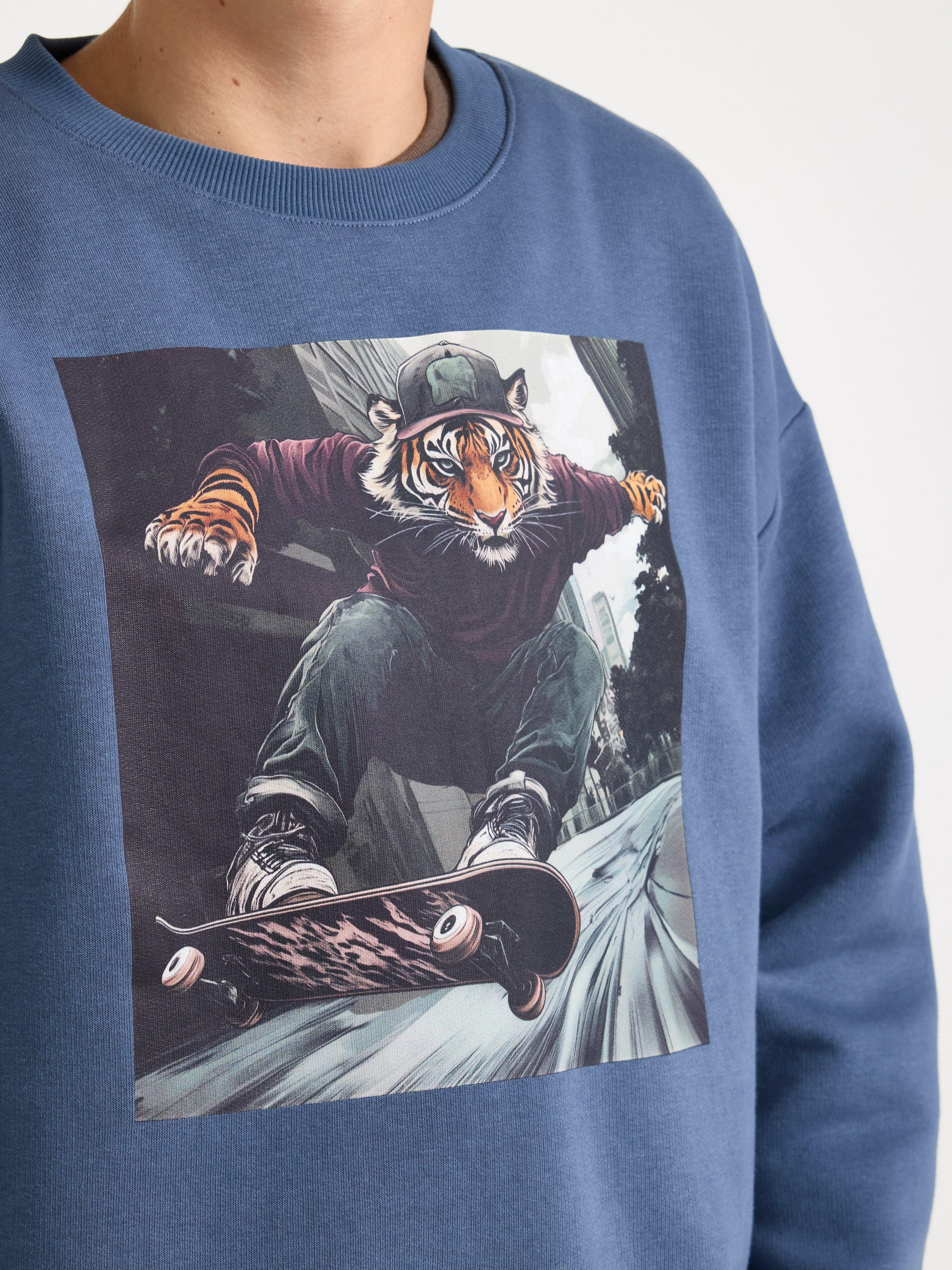 Sweatshirt - Barn - Blå